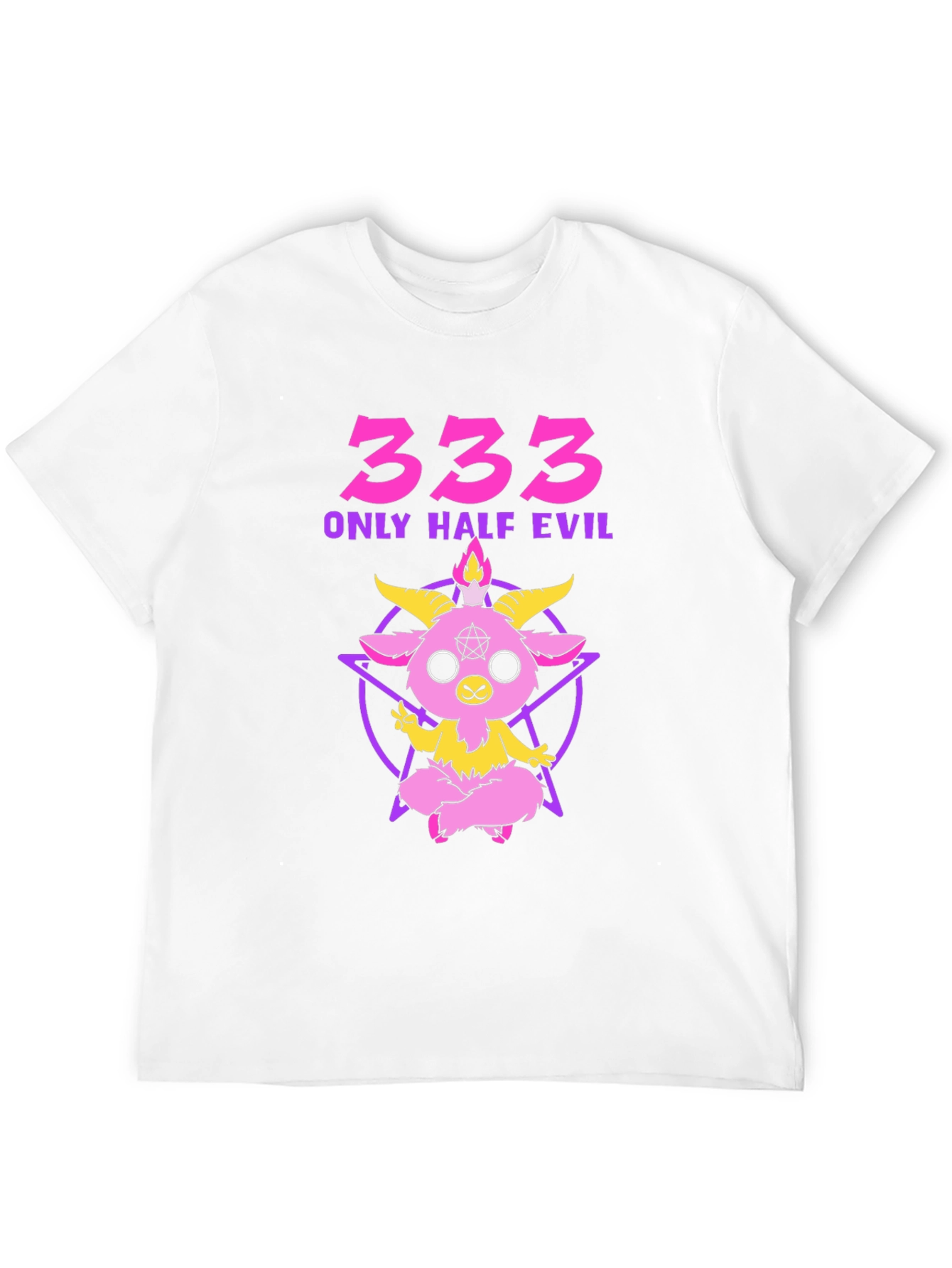 333 Only Half Evil Graphic T-Shirt