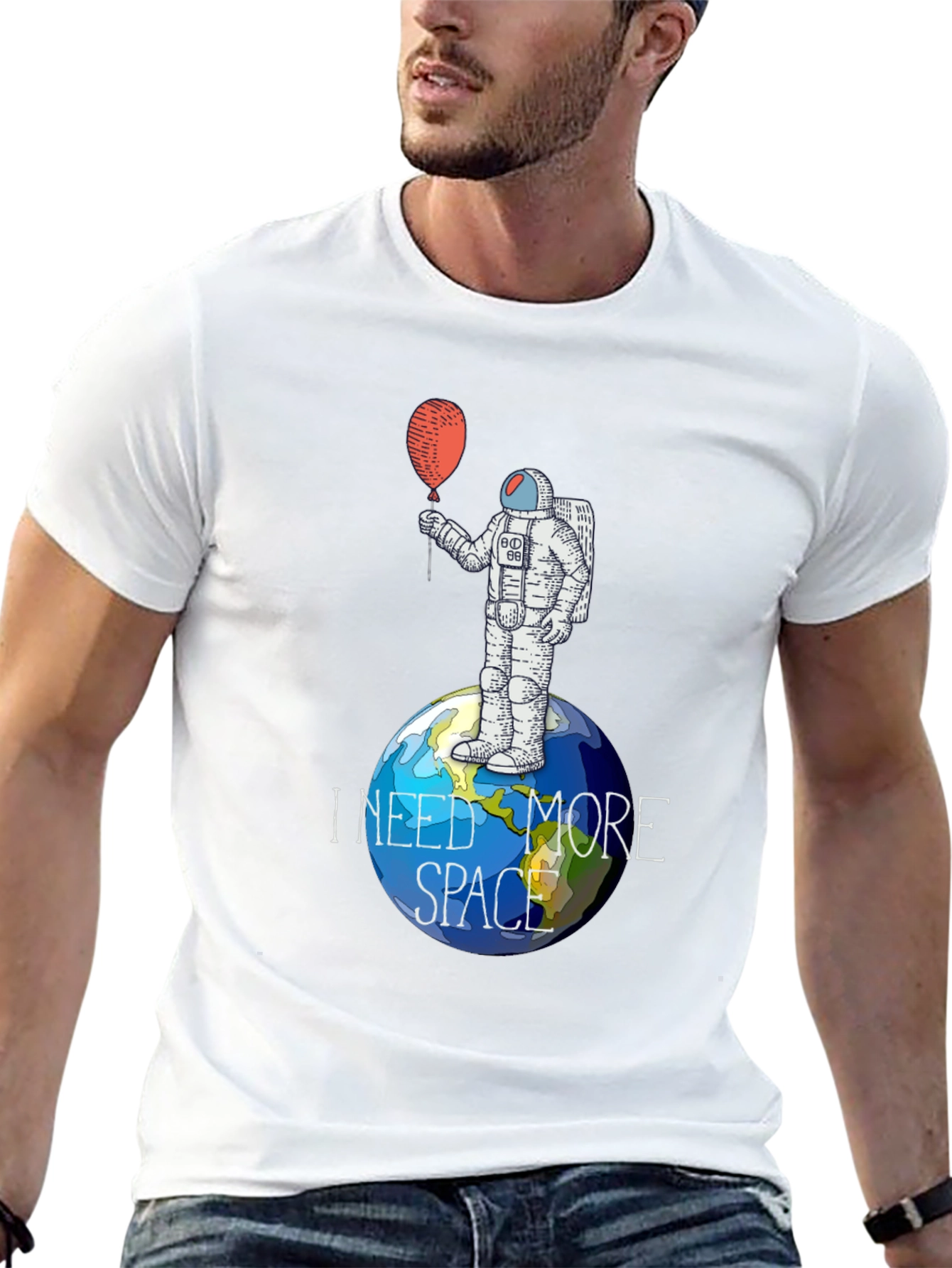I Need More Space Astronaut Graphic T-Shirt