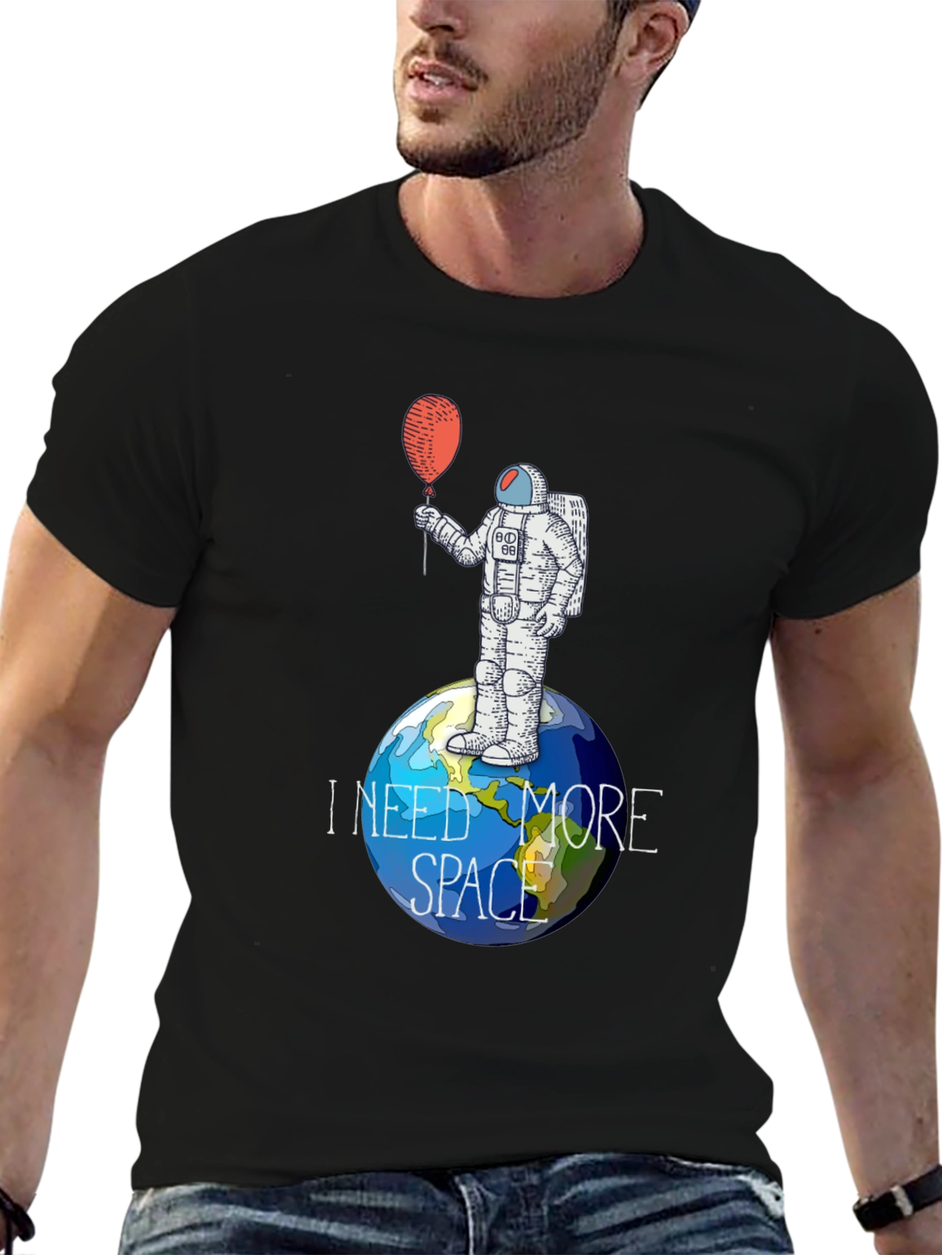 I Need More Space Astronaut Graphic T-Shirt
