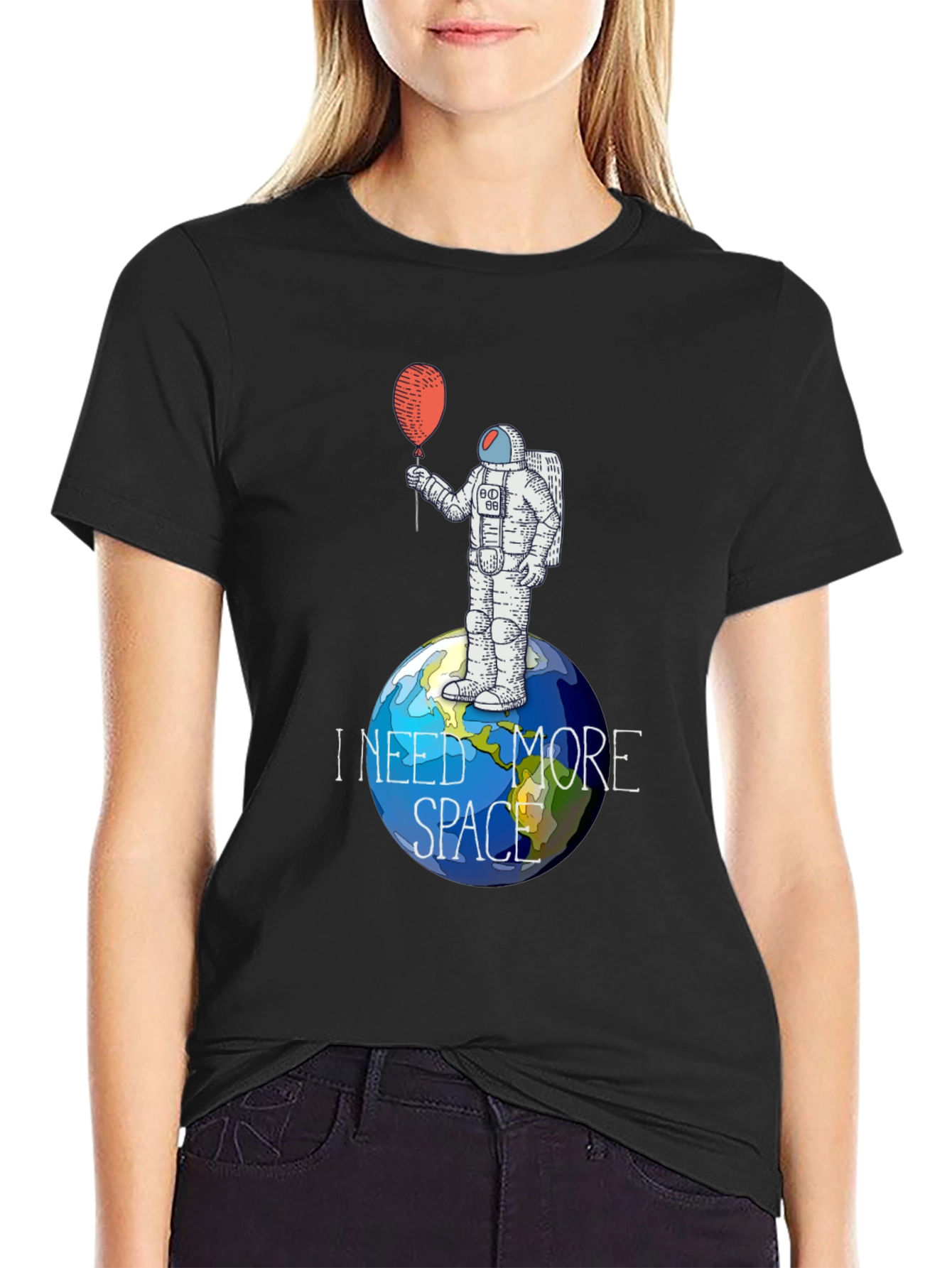 I Need More Space Astronaut Graphic T-Shirt