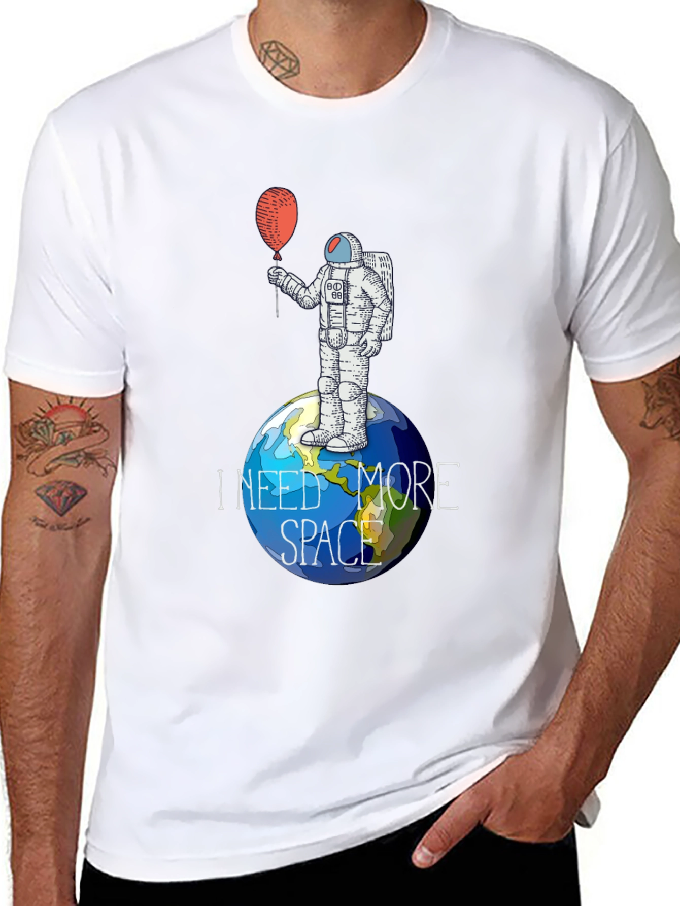 I Need More Space Astronaut Graphic T-Shirt