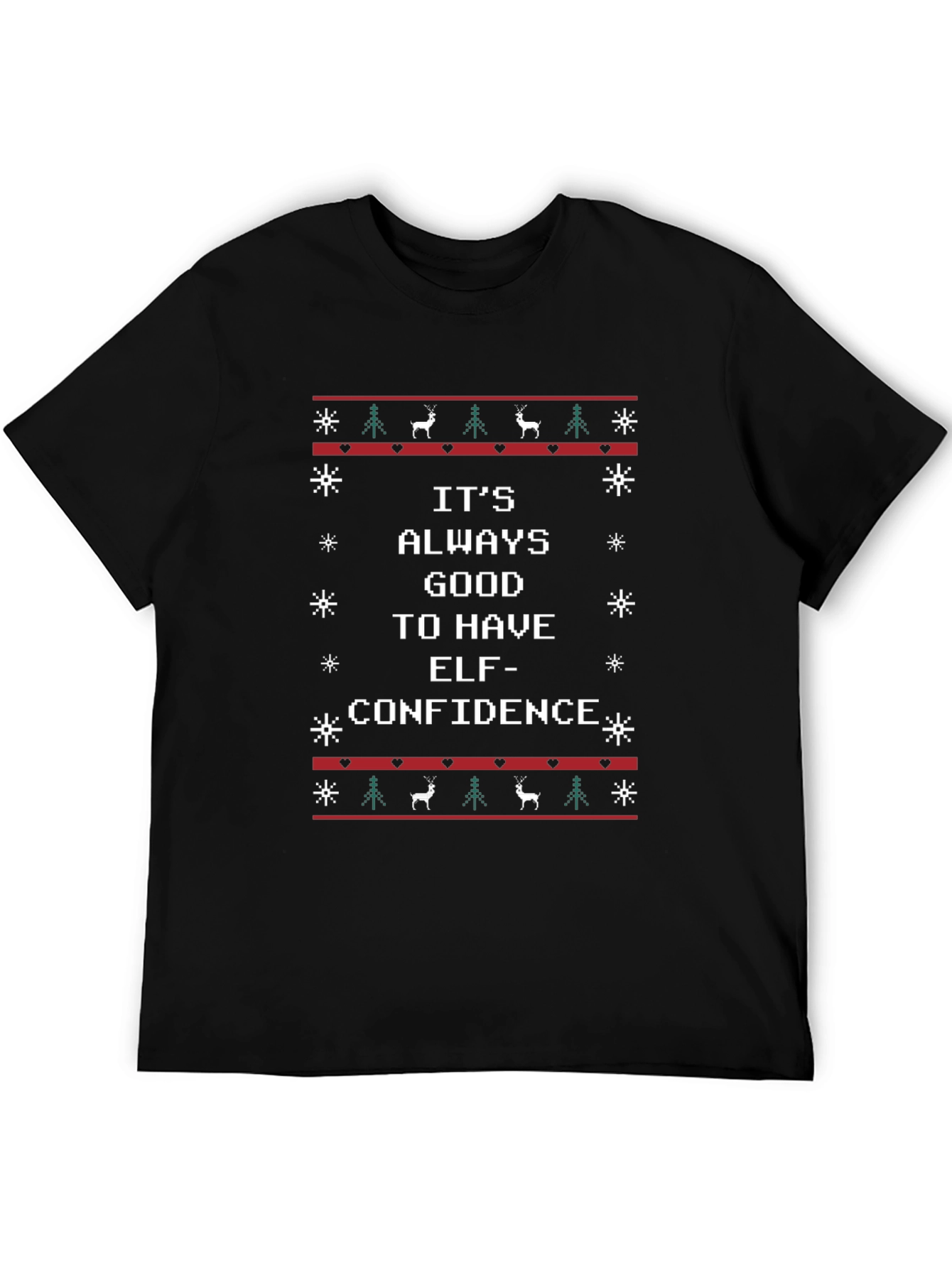 Elf Confidence Ugly Christmas T-Shirt
