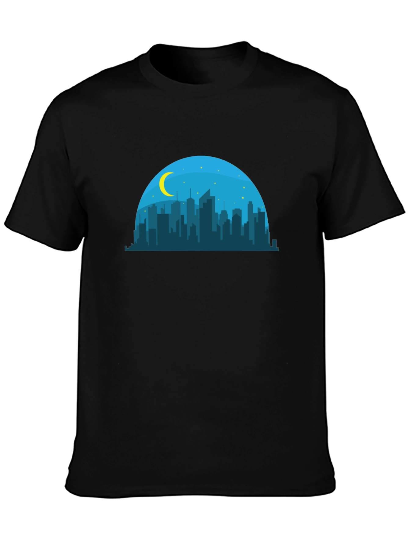 Cityscape Moon Graphic T-Shirt