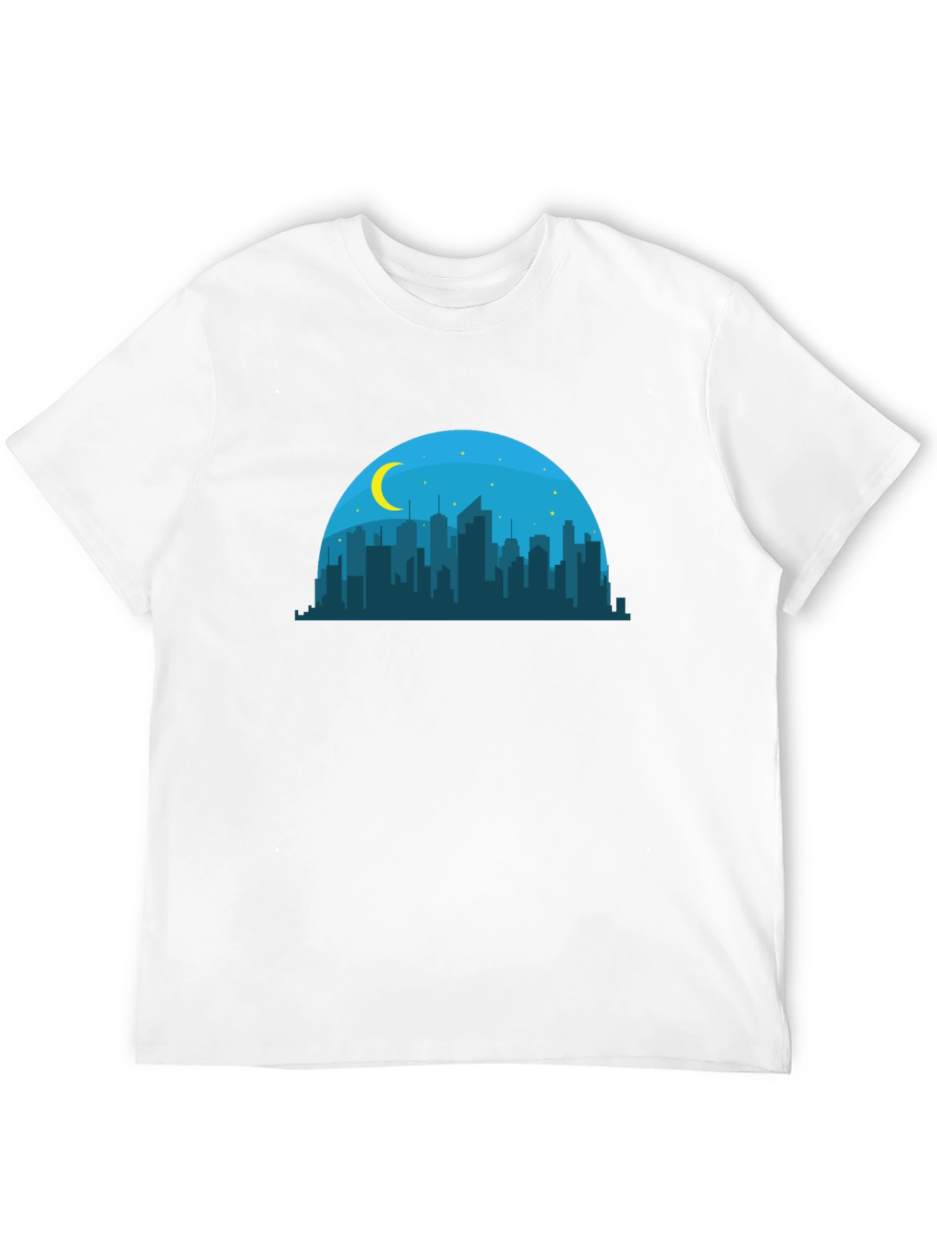 Cityscape Moon Graphic T-Shirt