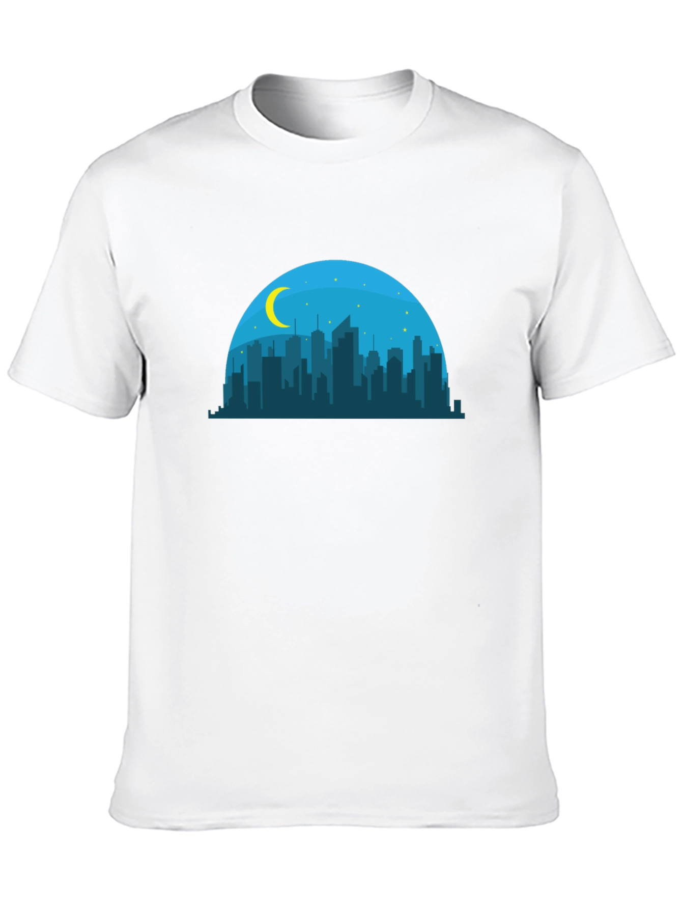 Cityscape Moon Graphic T-Shirt