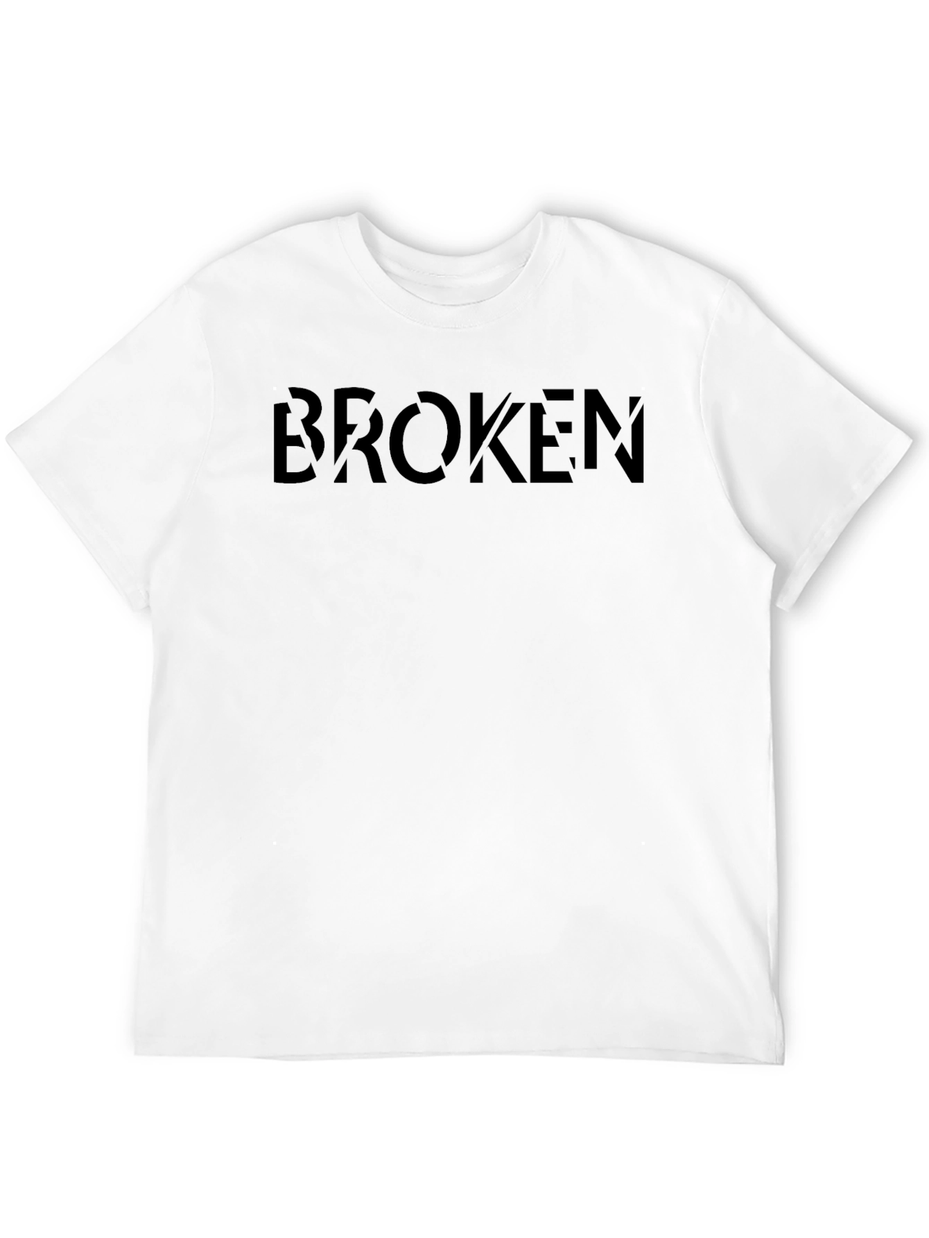 Broken Black Graphic T-Shirt - Modern Streetwear Style
