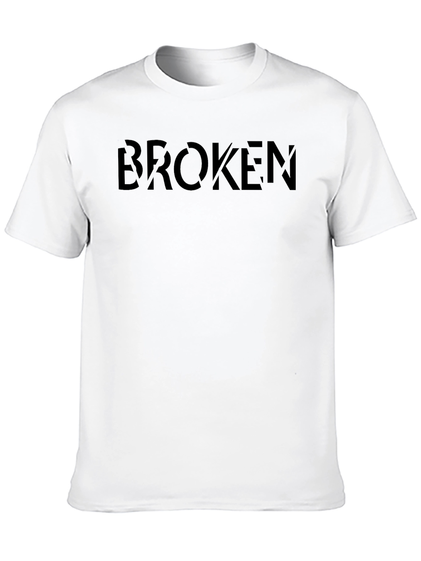 Broken Black Graphic T-Shirt - Modern Streetwear Style