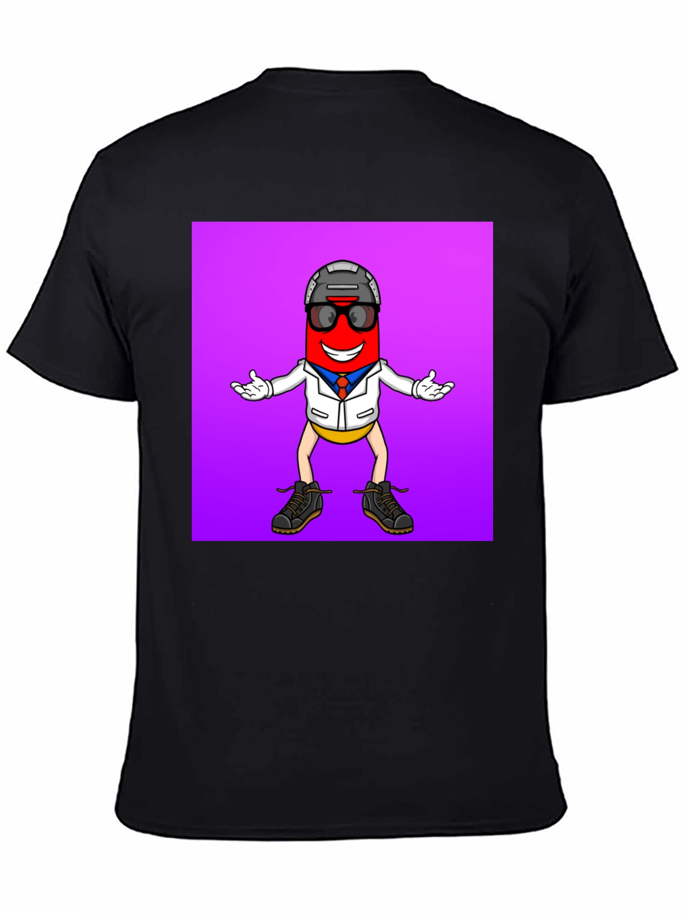 Fun Pill Character Graphic Tee - Cool and Unique!