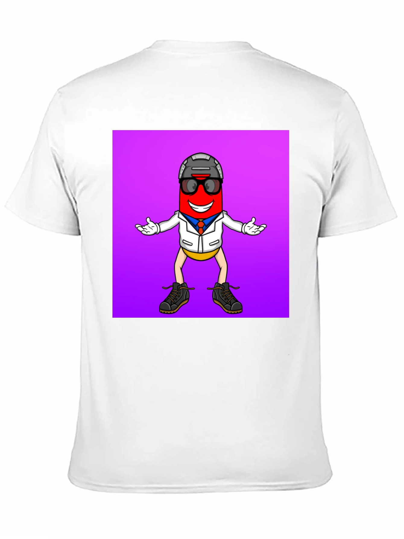 Fun Pill Character Graphic Tee - Cool and Unique!