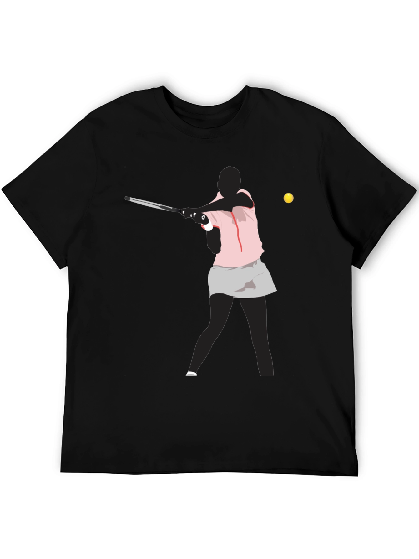 Tennis Player Graphic T-Shirt - Sporty Casual Wear