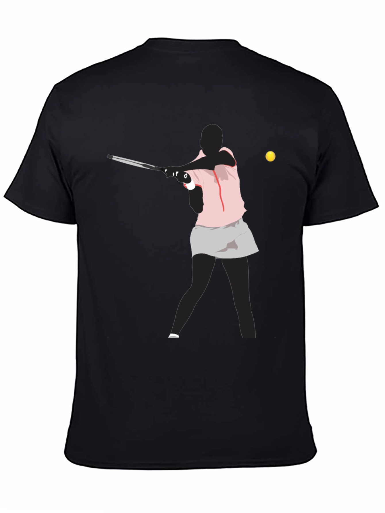 Tennis Player Graphic T-Shirt - Sporty Casual Wear