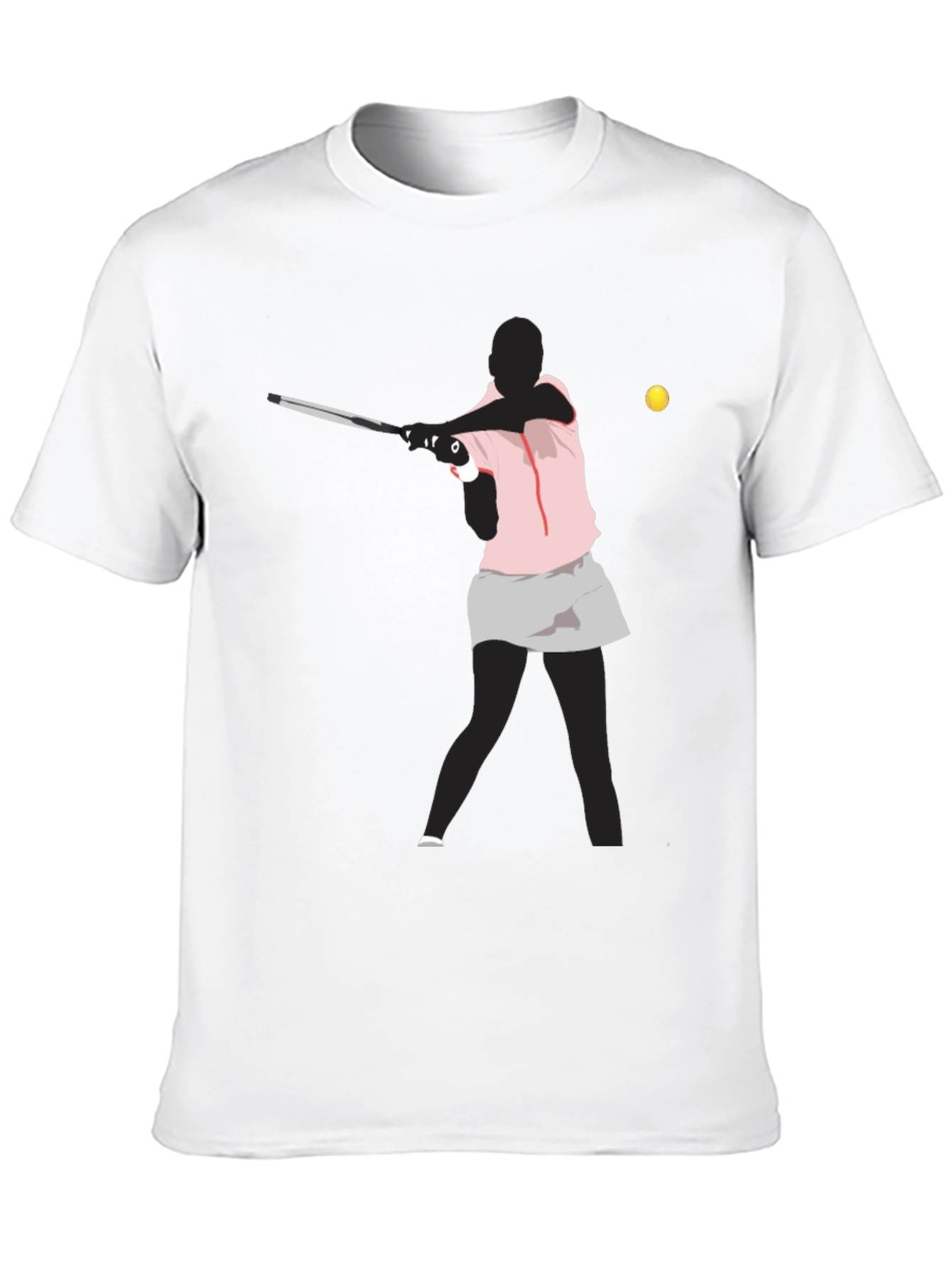 Tennis Player Graphic T-Shirt - Sporty Casual Wear