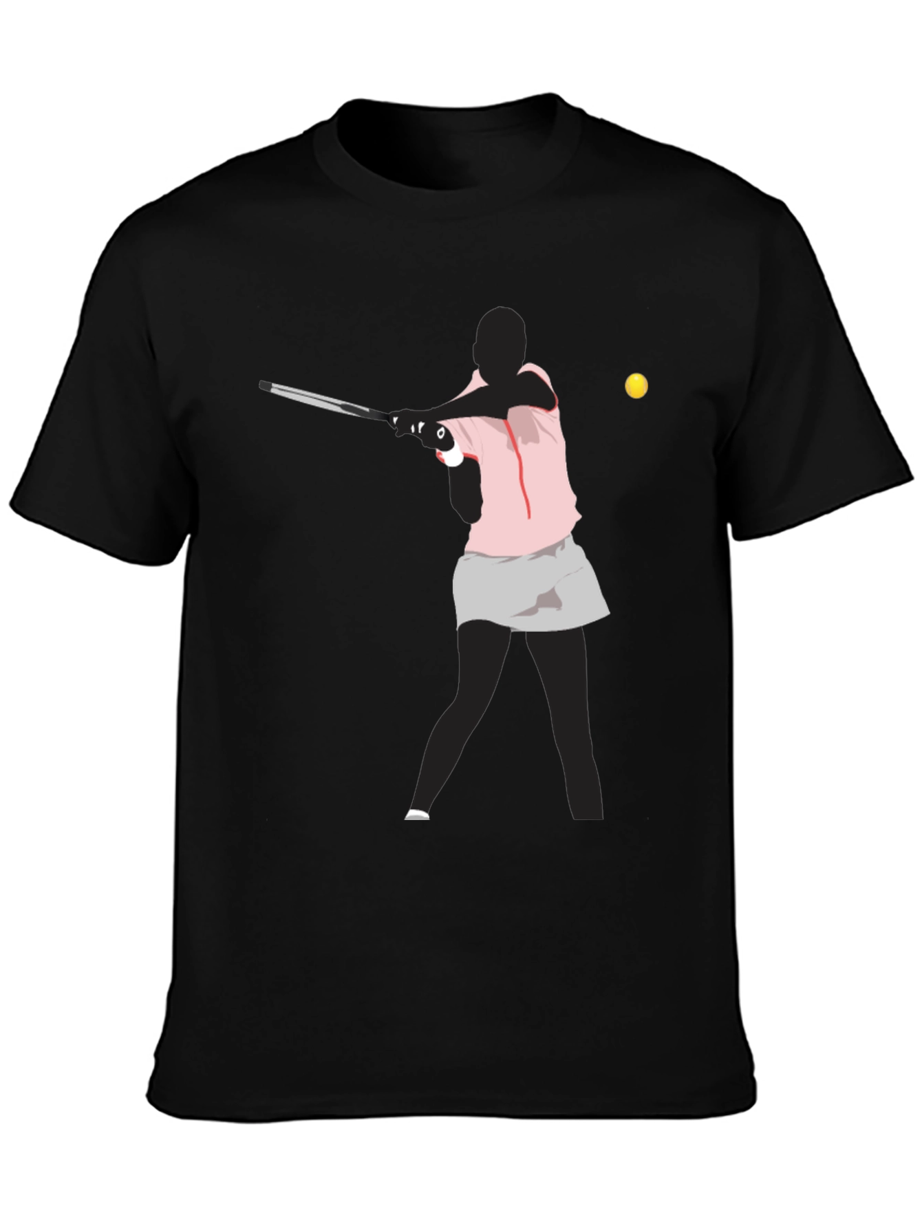 Tennis Player Graphic T-Shirt - Sporty Casual Wear