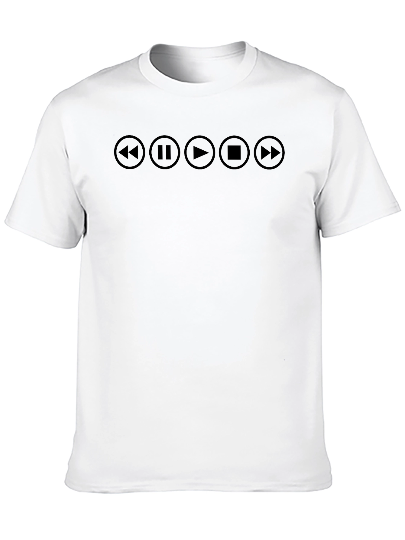 Music Player Buttons Graphic T-Shirt
