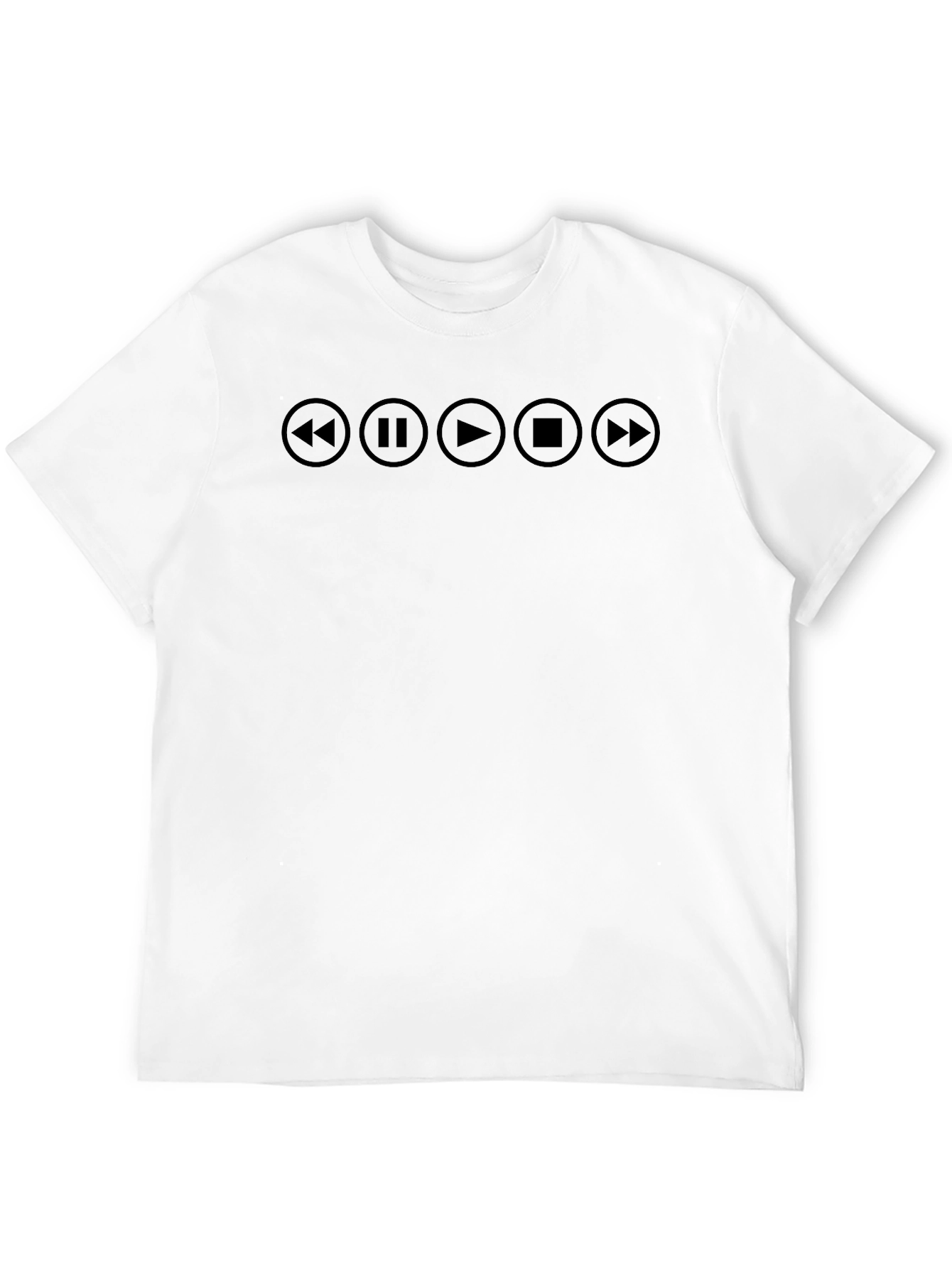 Music Player Buttons Graphic T-Shirt