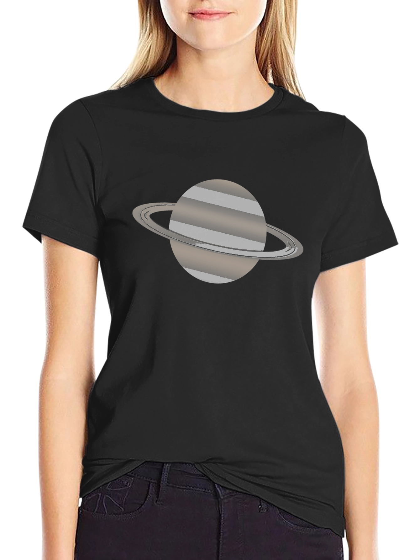 Saturn Graphic Tee - Stylish Space T-Shirt