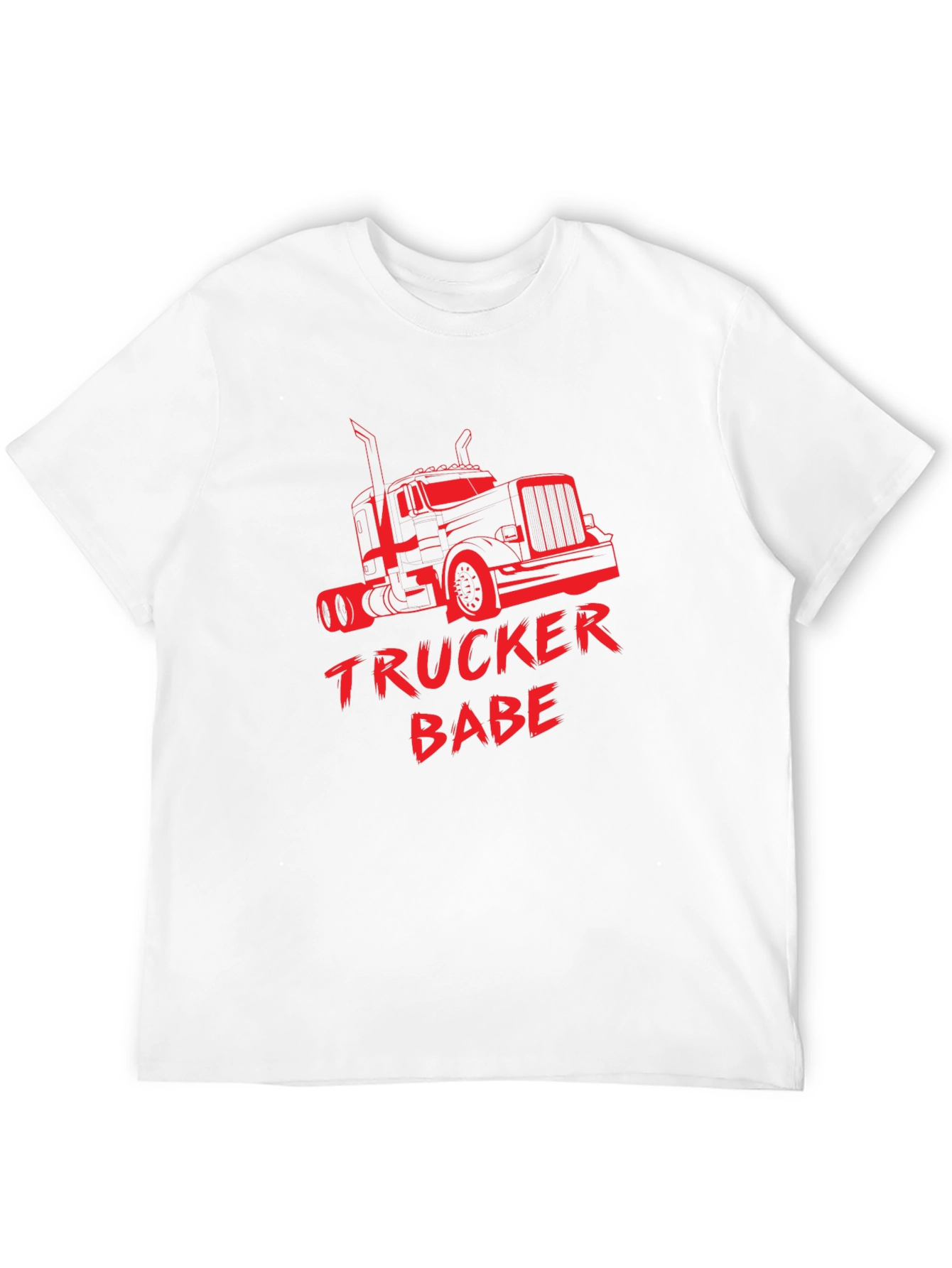 Trucker Babe Graphic Tee - Black