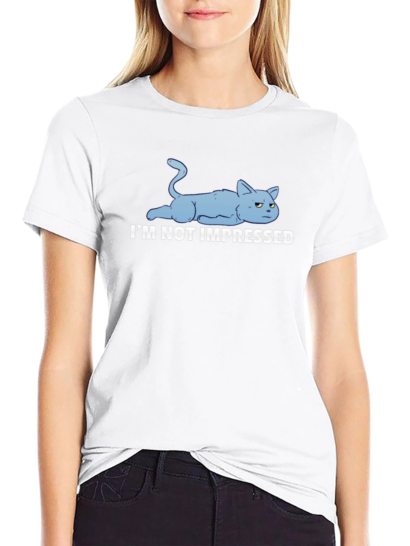 Im Not Impressed Cat Graphic T-Shirt