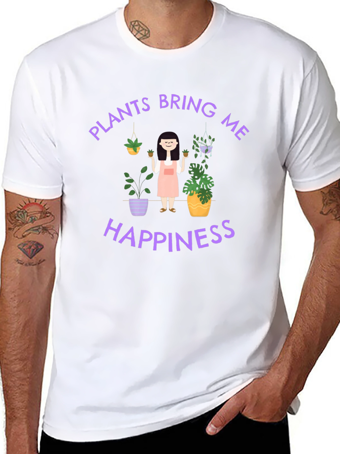 Plants Bring Me Happiness Graphic T-Shirt