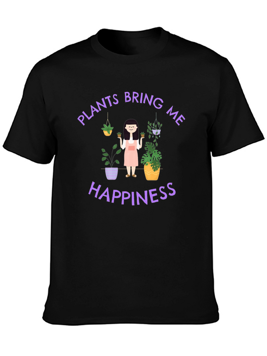 Plants Bring Me Happiness Graphic T-Shirt