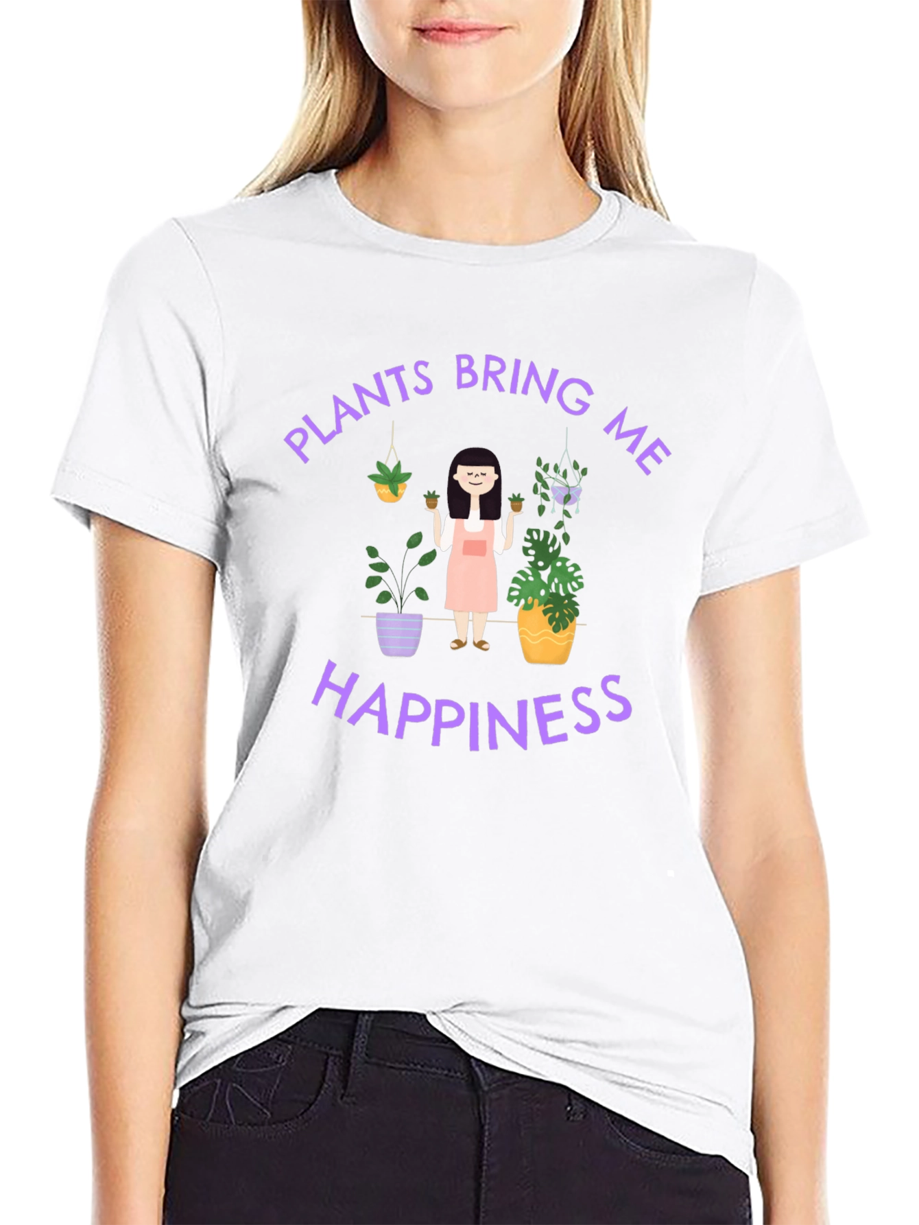 Plants Bring Me Happiness Graphic T-Shirt