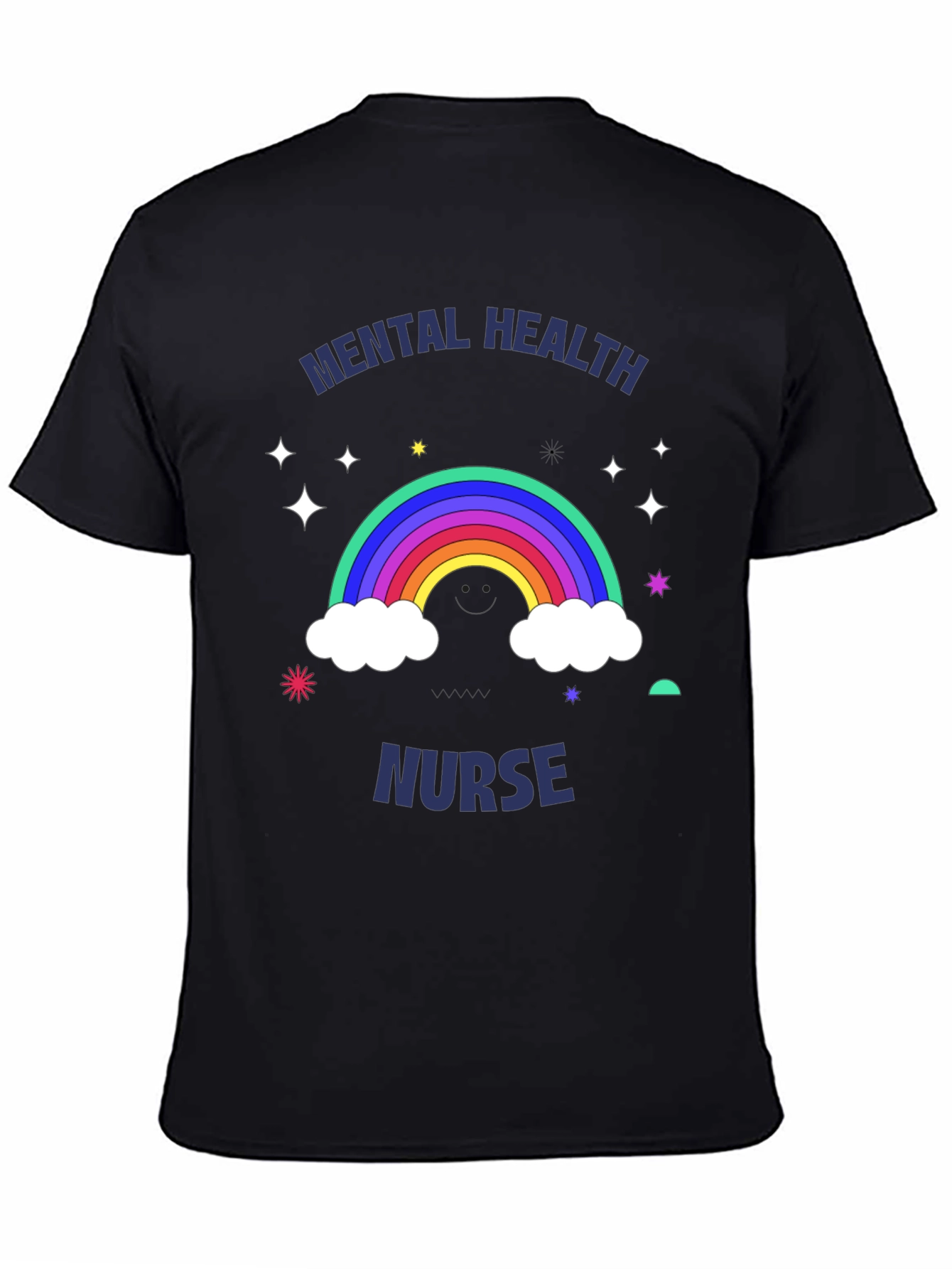 Mental Health Nurse Rainbow Graphic T-Shirt