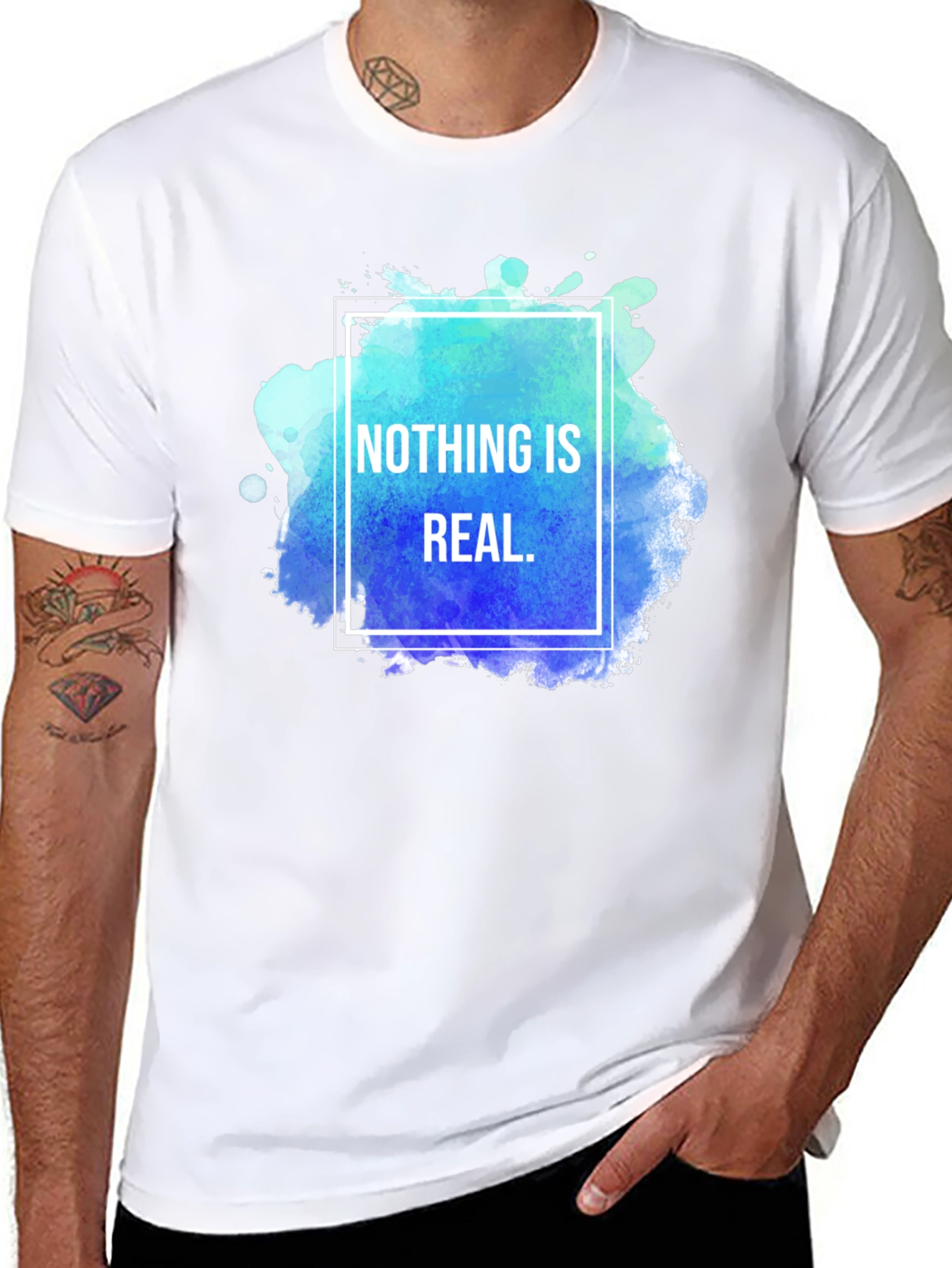 Nothing Is Real Graphic Tee - Black Cotton T-Shirt