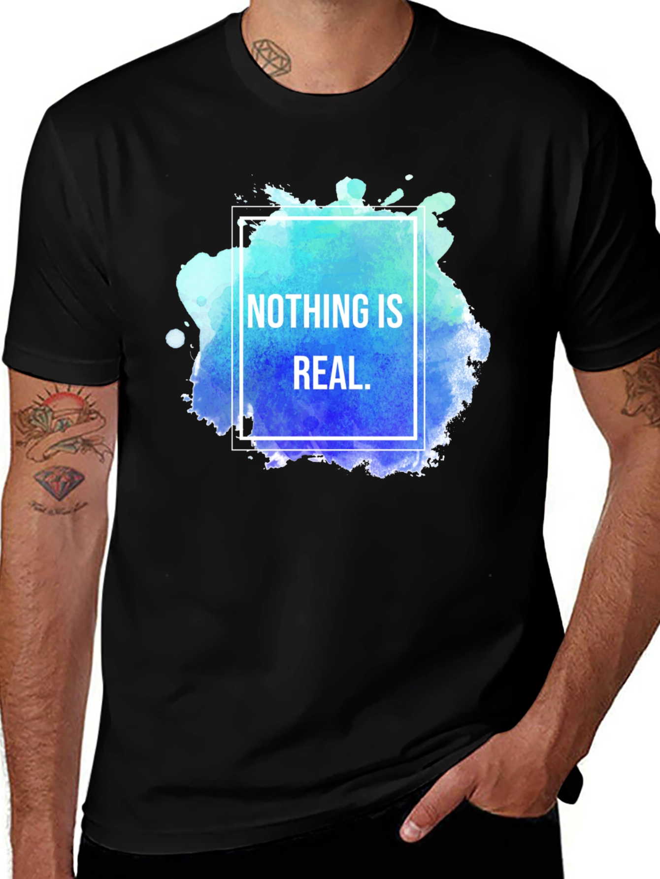 Nothing Is Real Graphic Tee - Black Cotton T-Shirt