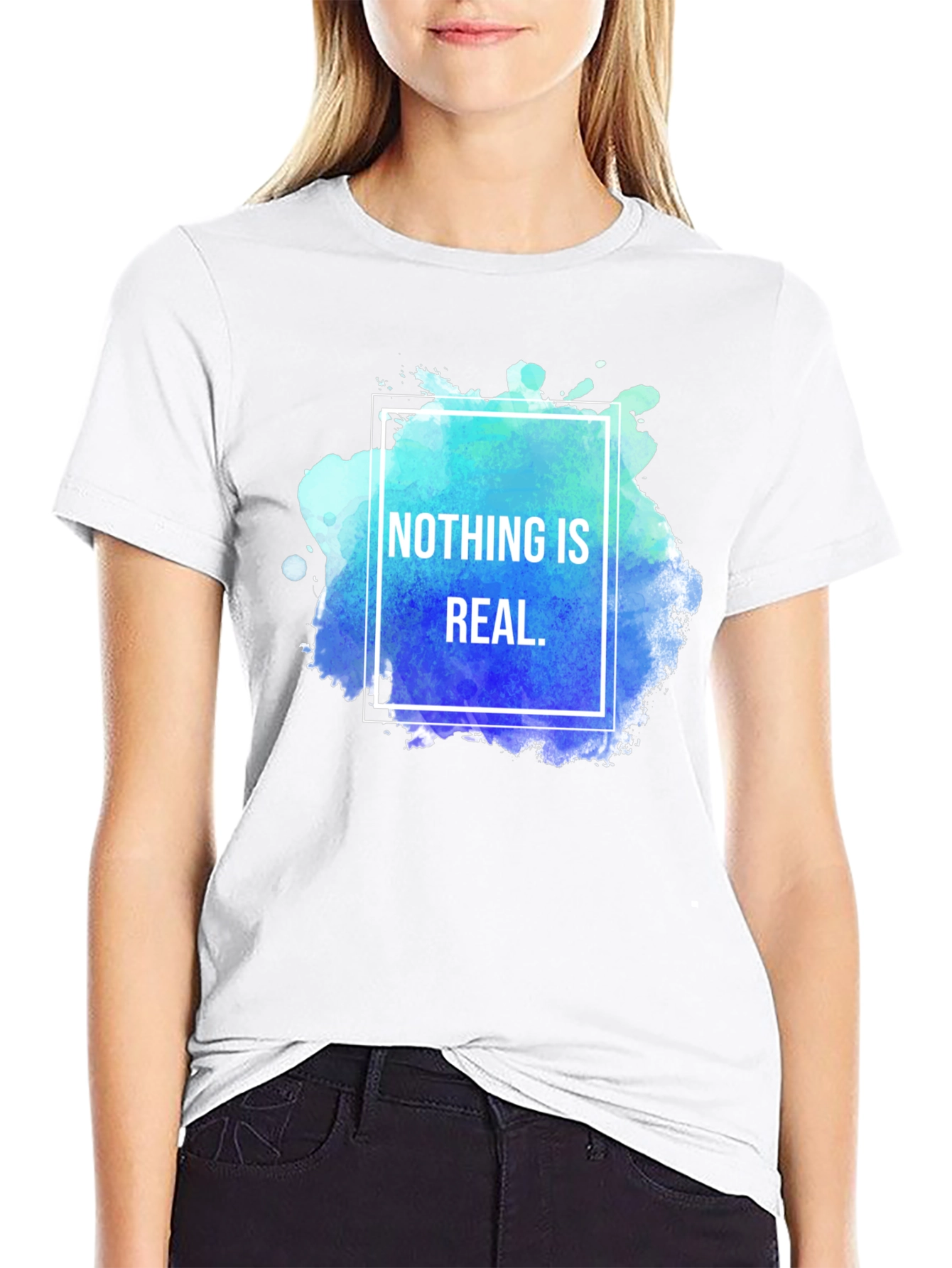 Nothing Is Real Graphic Tee - Black Cotton T-Shirt