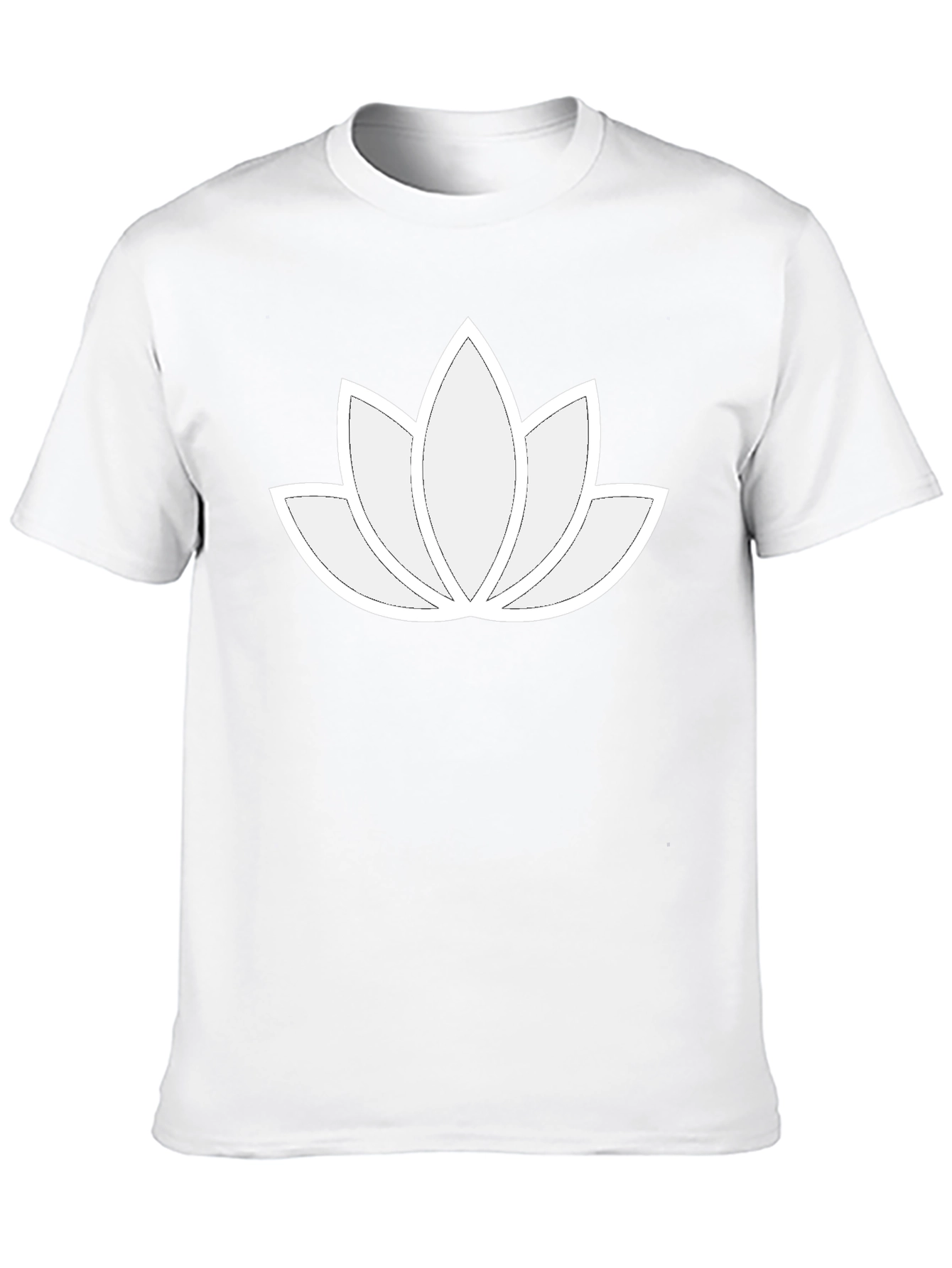 Lotus Flower Graphic Black T-Shirt