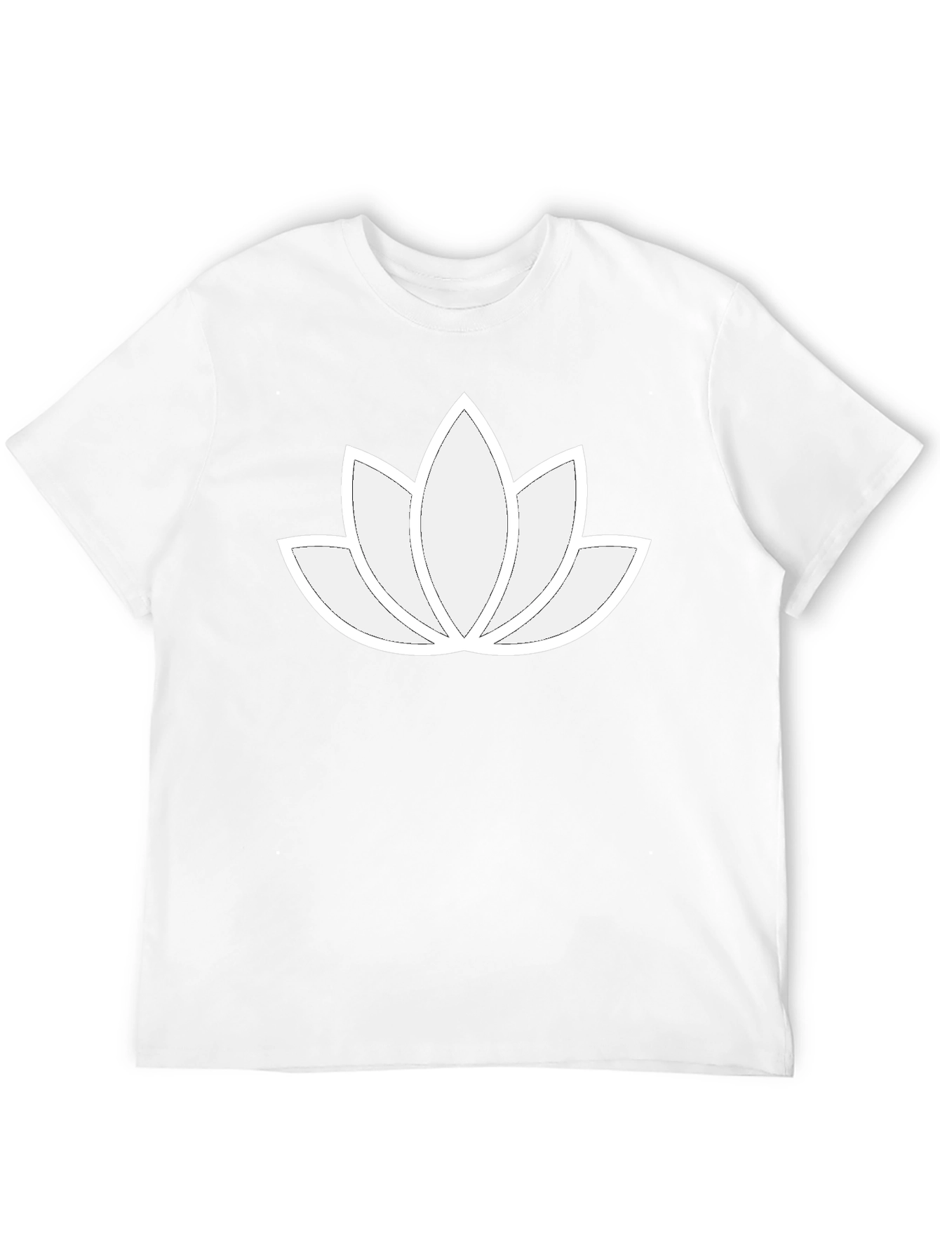 Lotus Flower Graphic Black T-Shirt