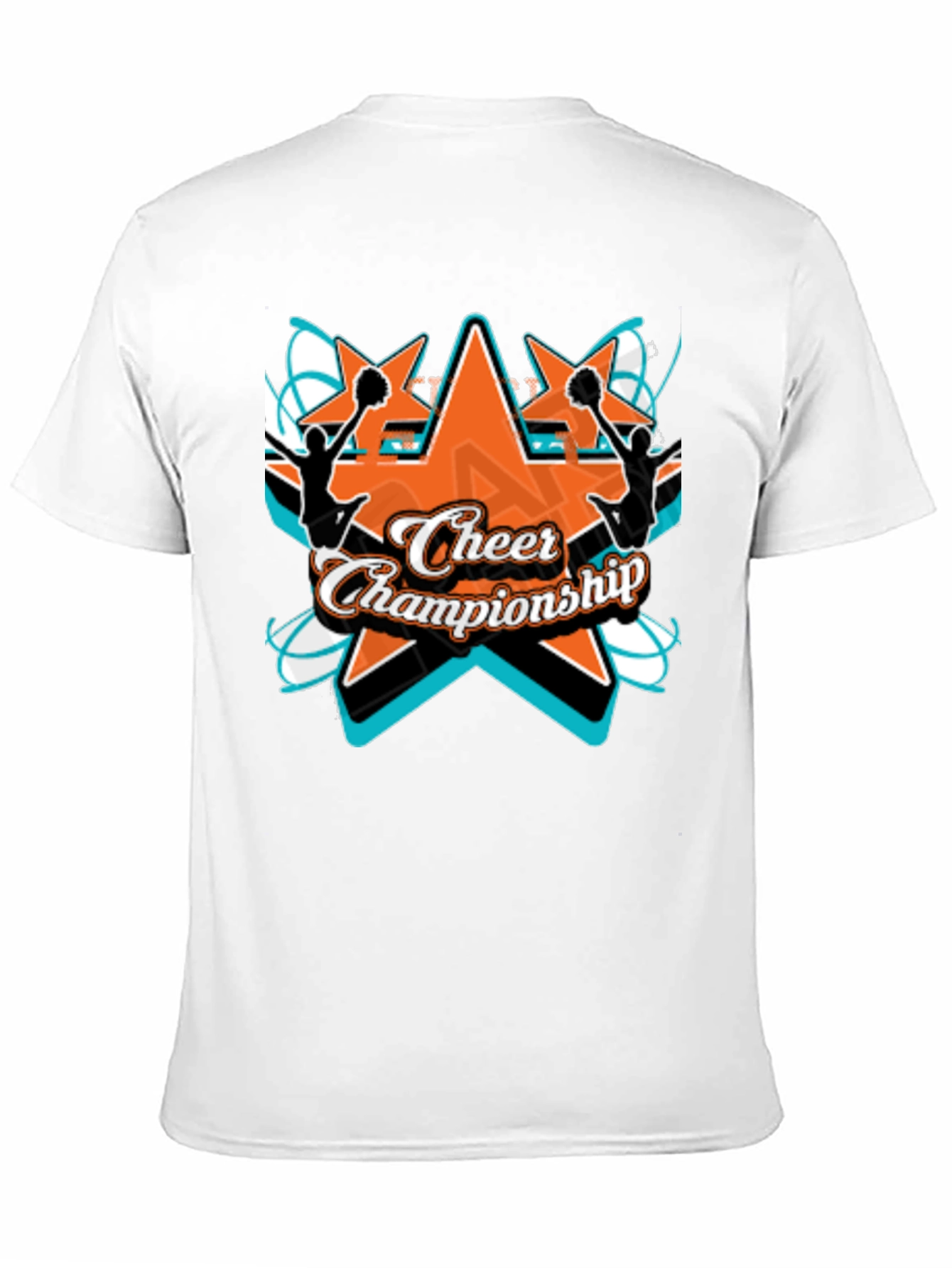 Cheer Championship Graphic Tee - Black Cotton