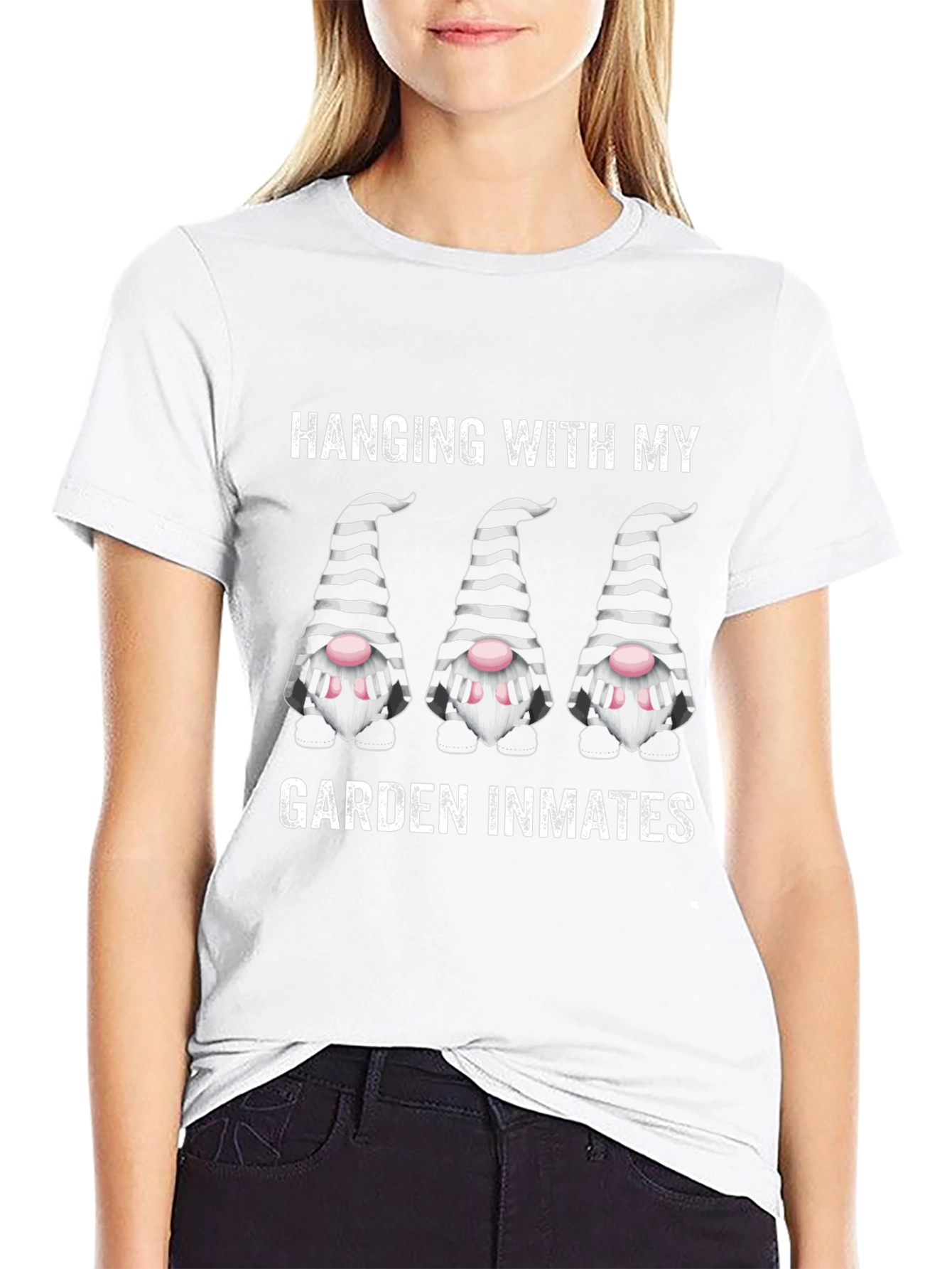 Funny Garden Gnome T-Shirt: Hanging With My Garden Inmates