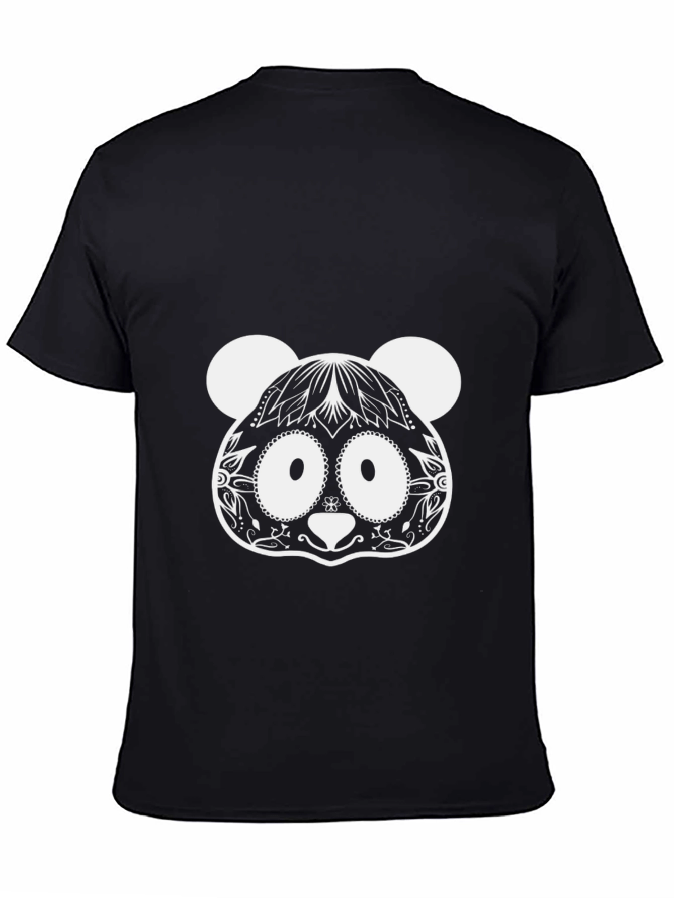 Cool Panda Graphic Tee - Black Cotton Blend