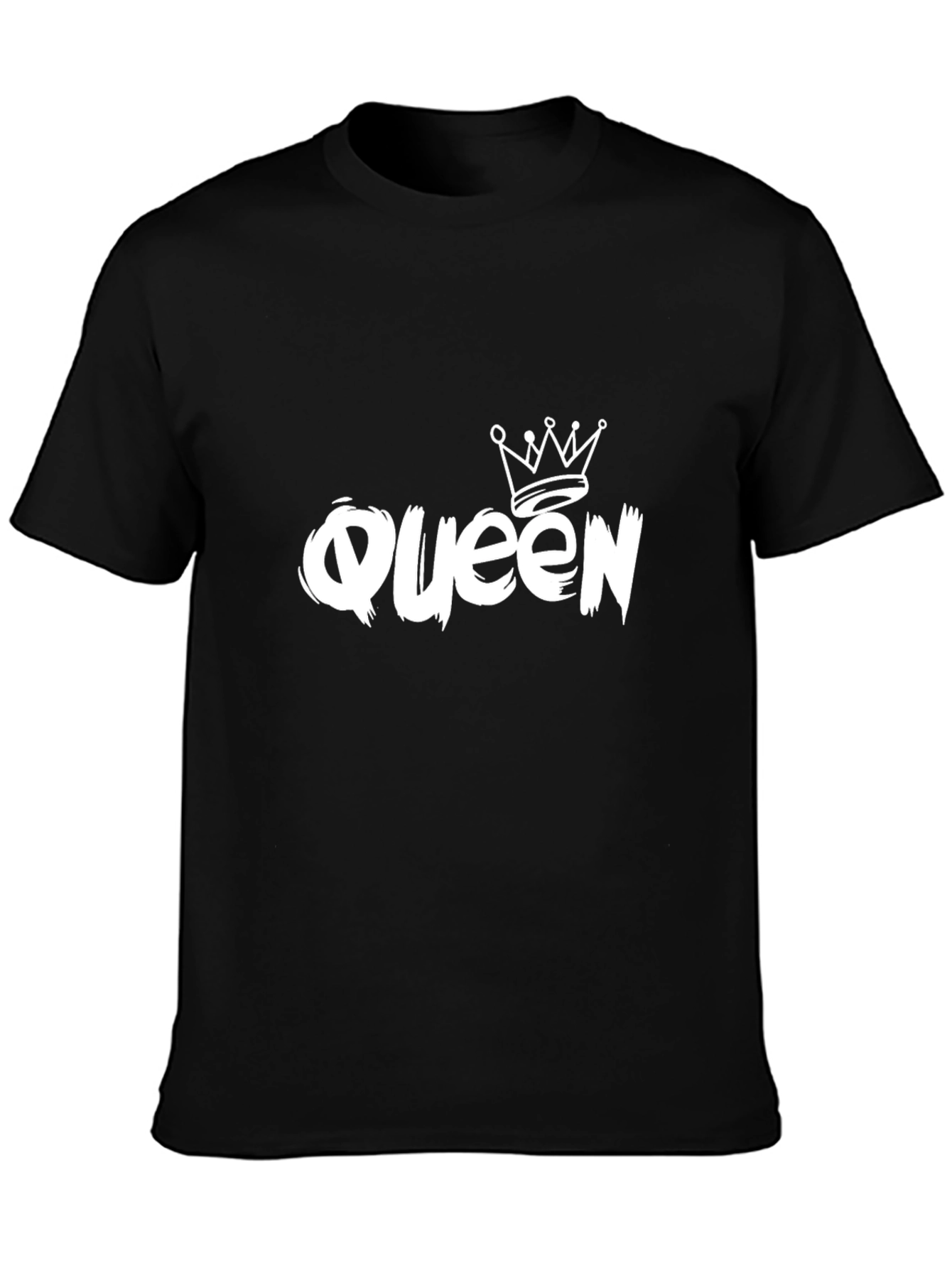 Queen Crown Graphic Black T-Shirt