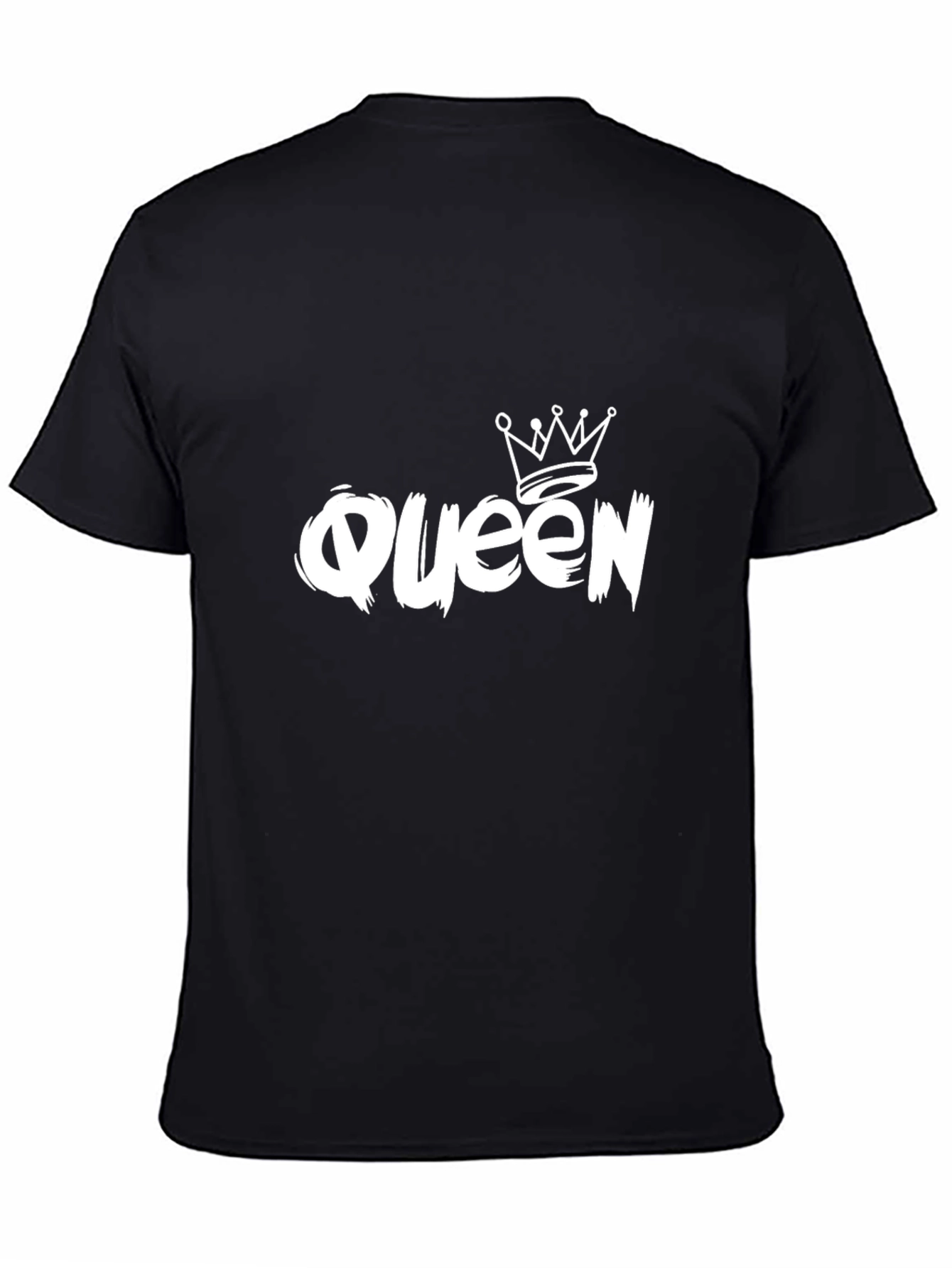 Queen Crown Graphic Black T-Shirt