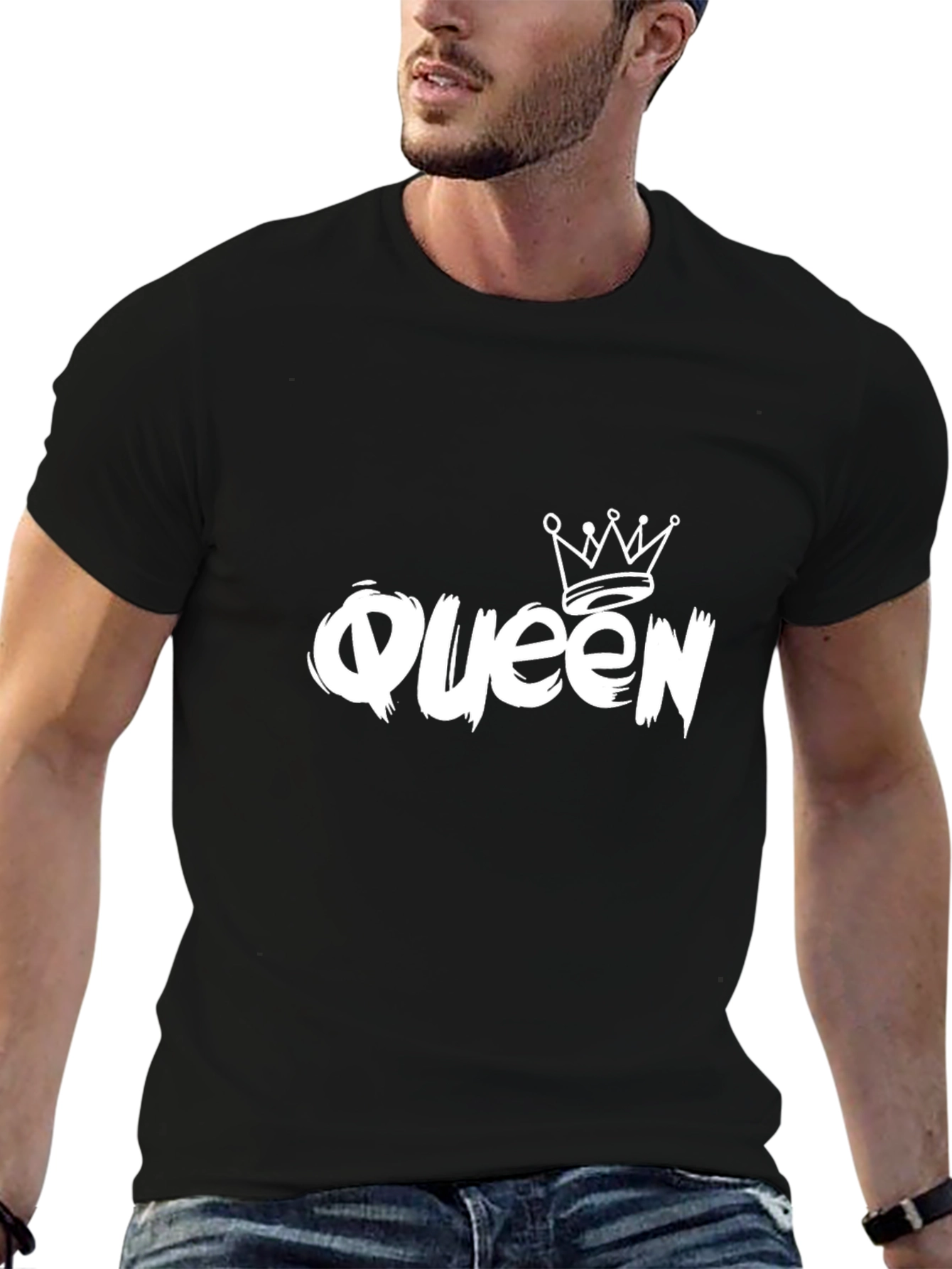 Queen Crown Graphic Black T-Shirt