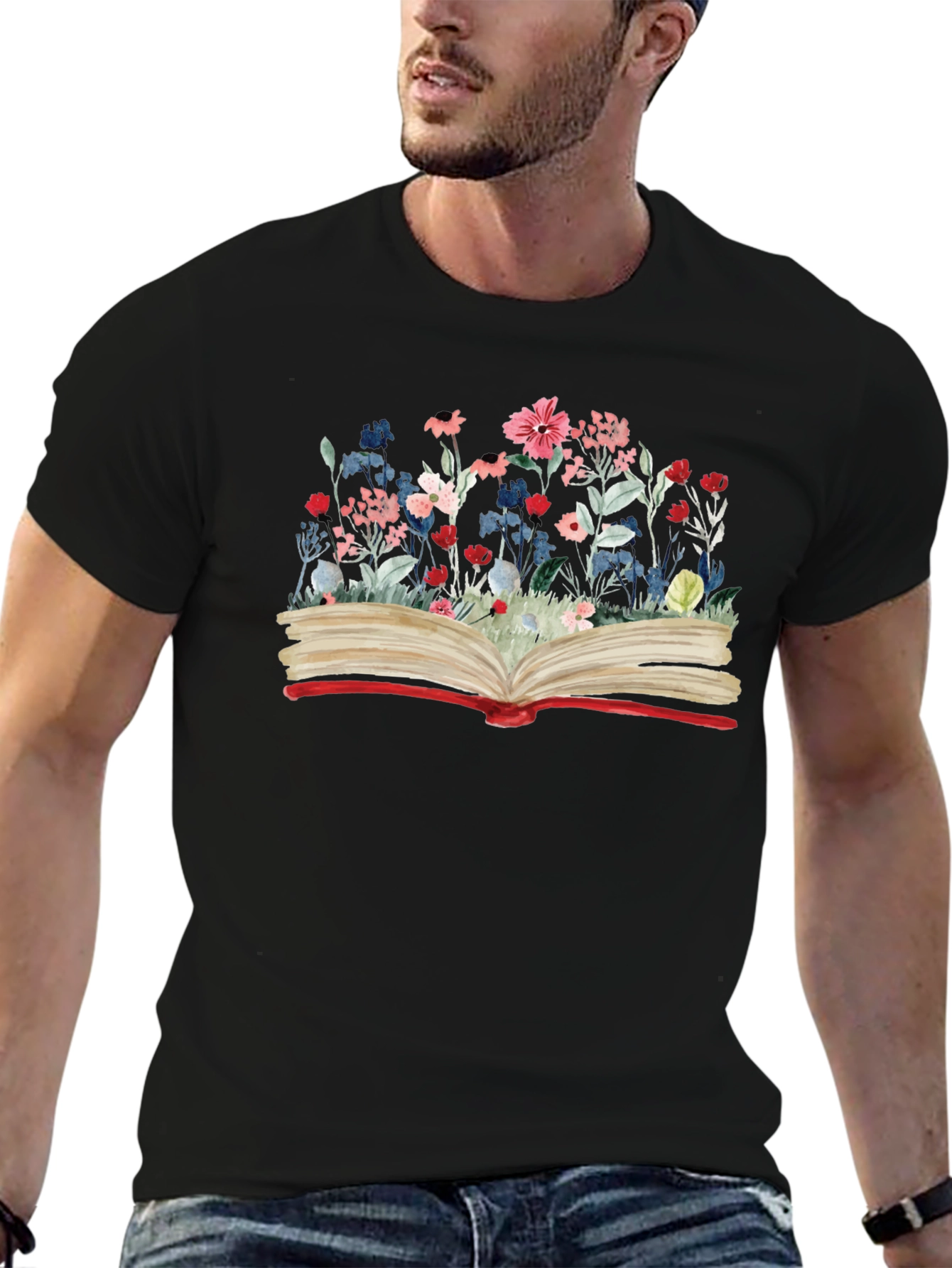 Floral Book Graphic Tee - Read in Bloom