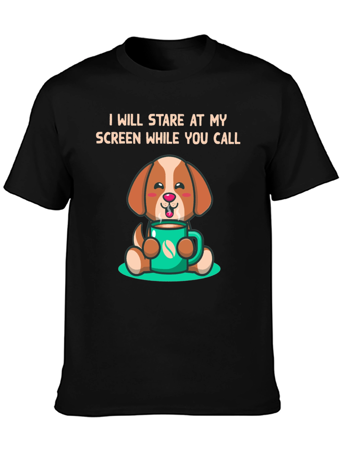 Stare At My Screen Dog T-Shirt