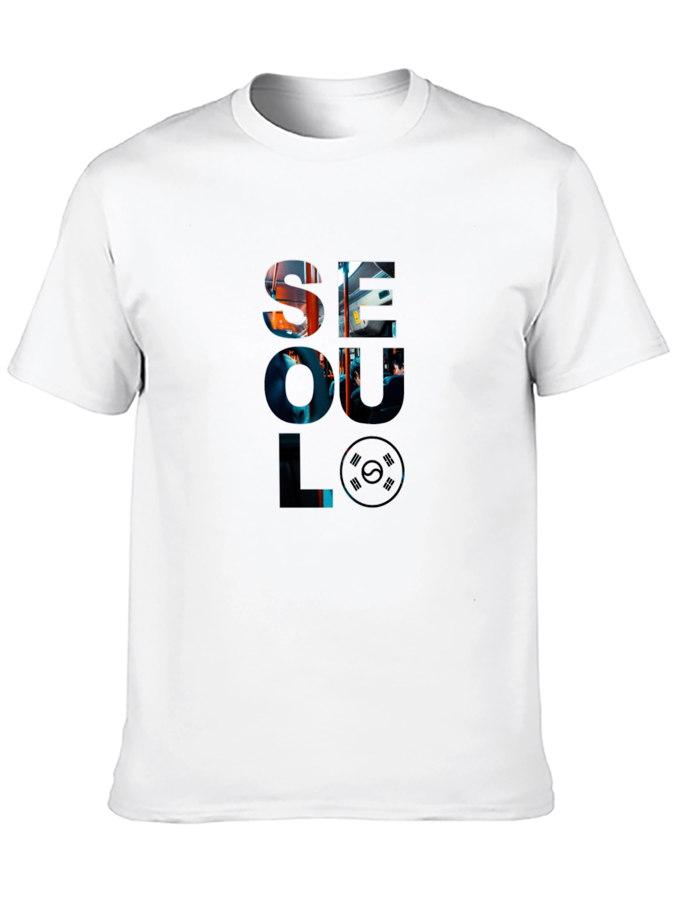 Seoul Graphic Print Black T-Shirt