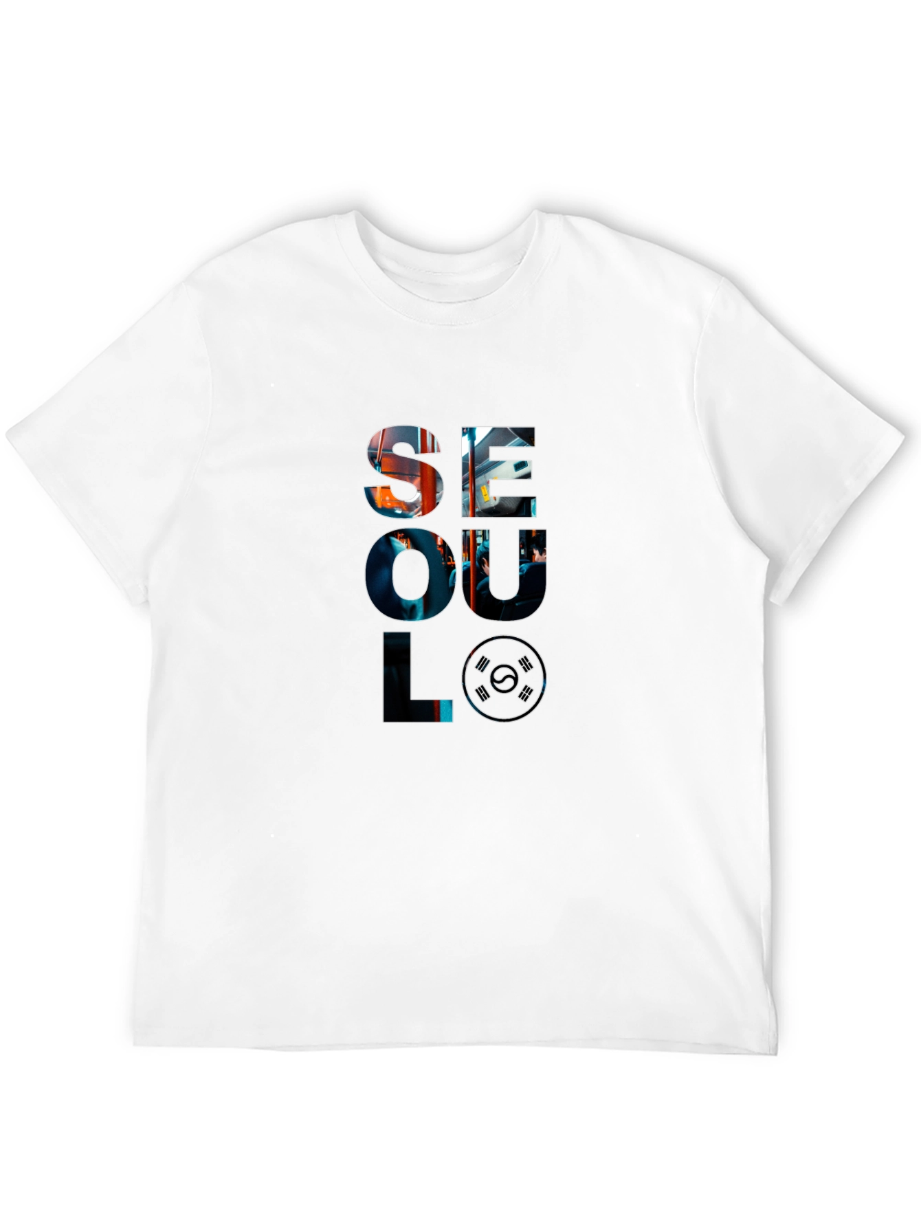 Seoul Graphic Print Black T-Shirt