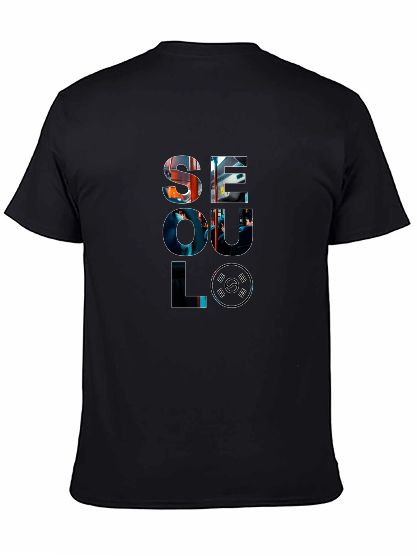 Seoul Graphic Print Black T-Shirt