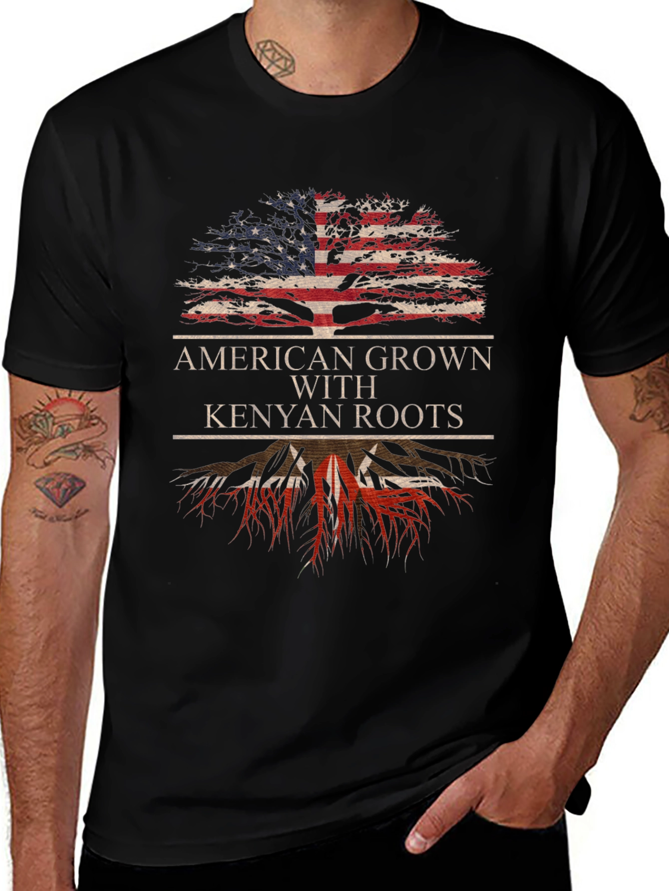 American Grown with Kenyan Roots T-Shirt