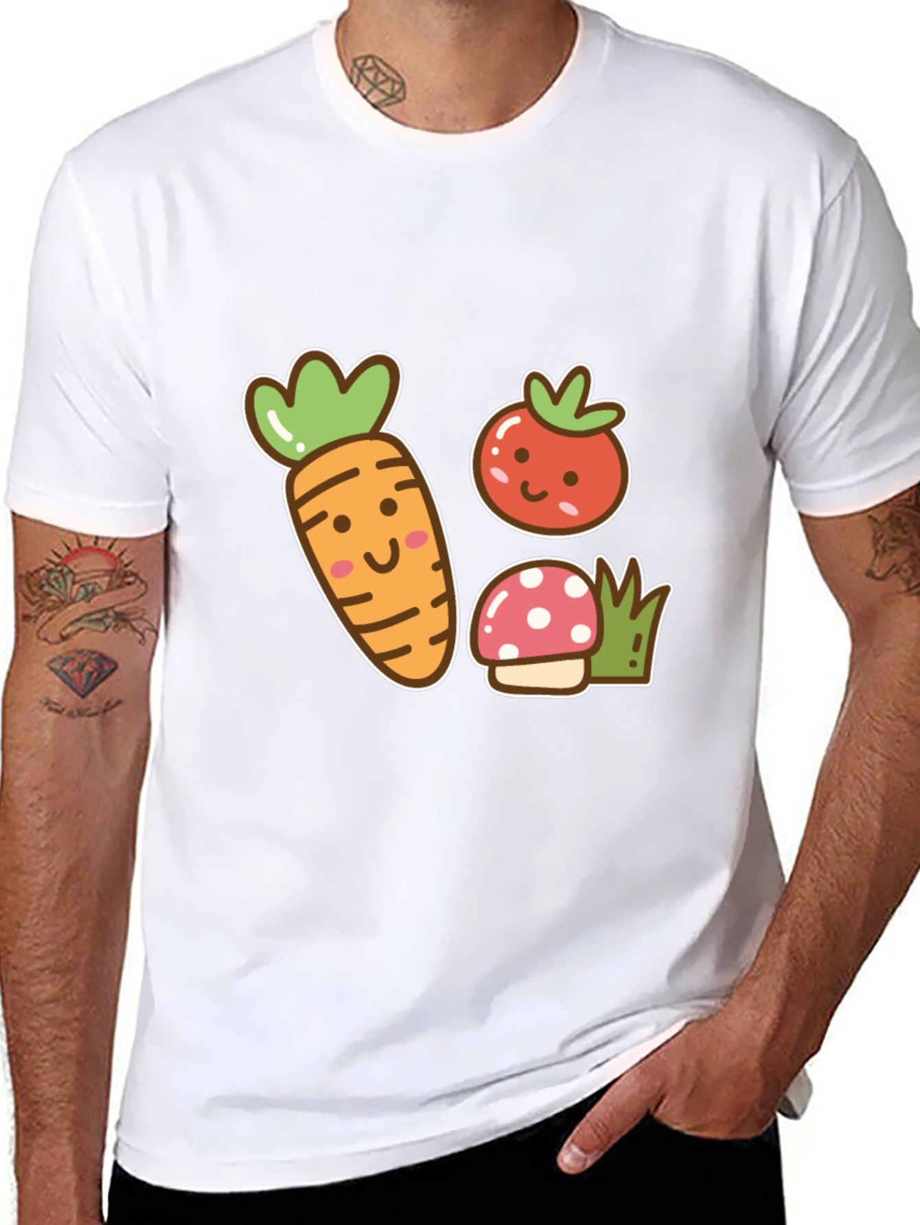 Cute Cartoon Veggie T-Shirt
