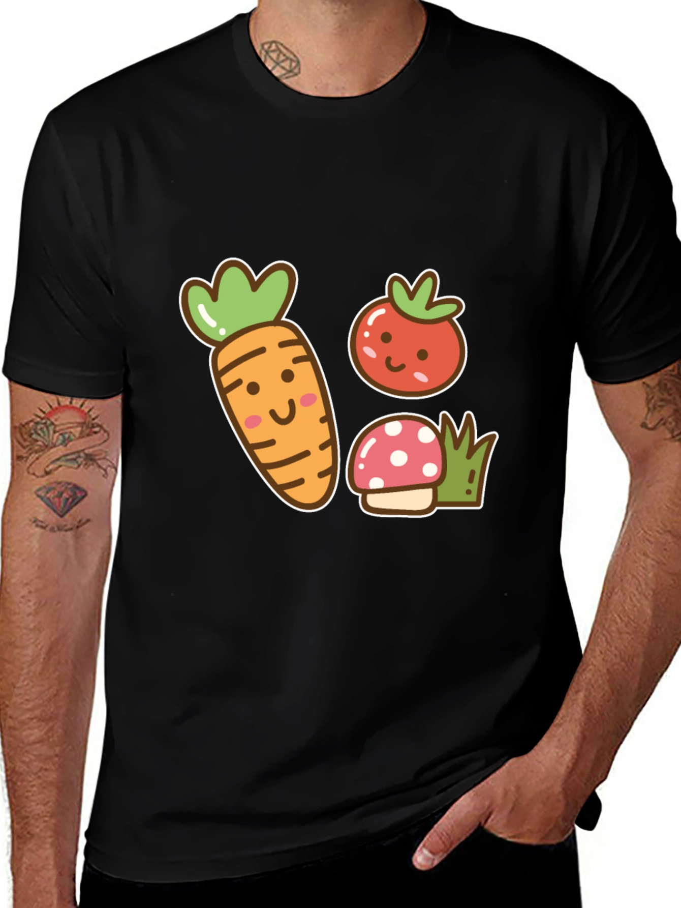 Cute Cartoon Veggie T-Shirt