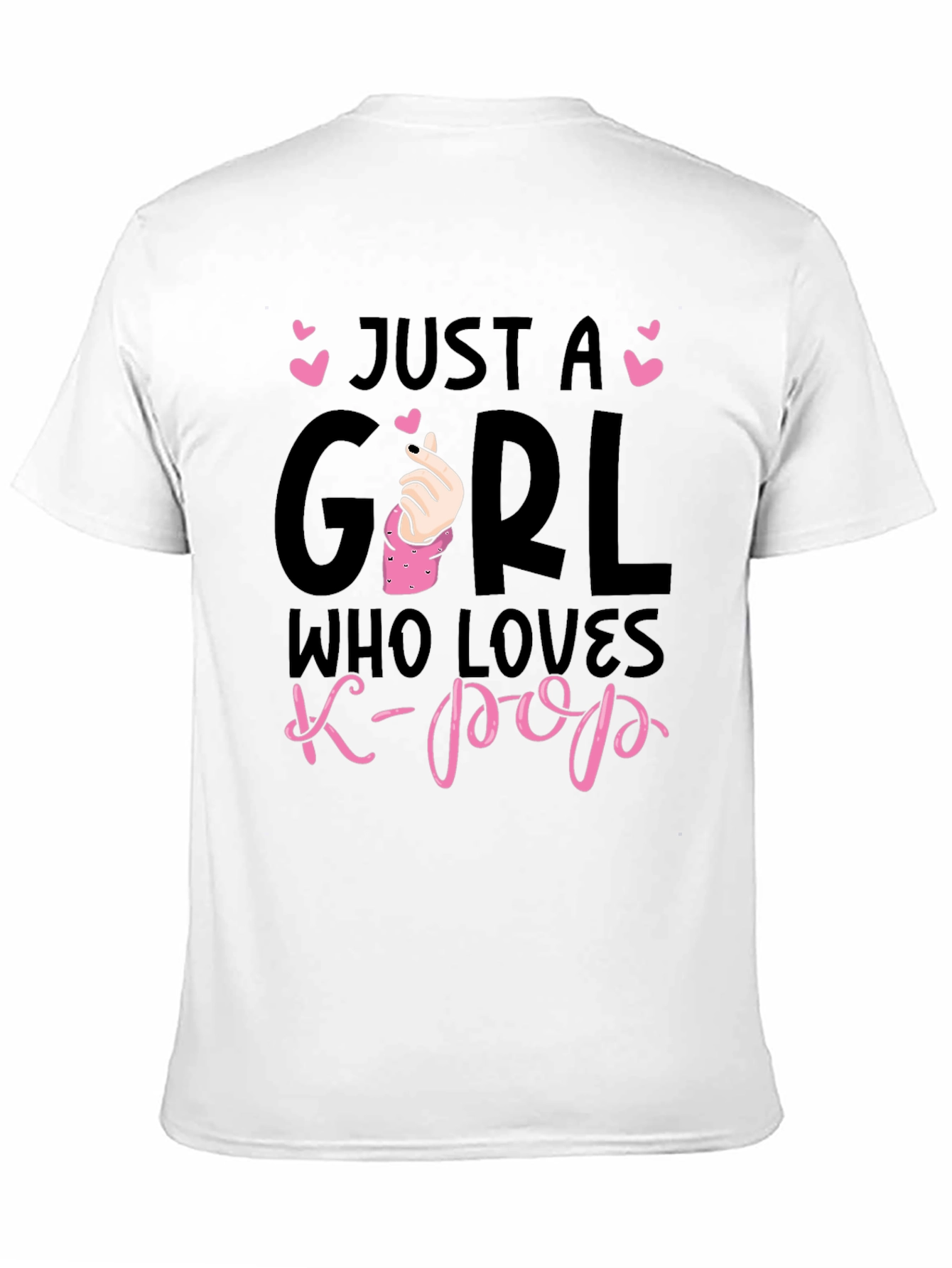 Just A Girl Who Loves K-Pop Black T-Shirt