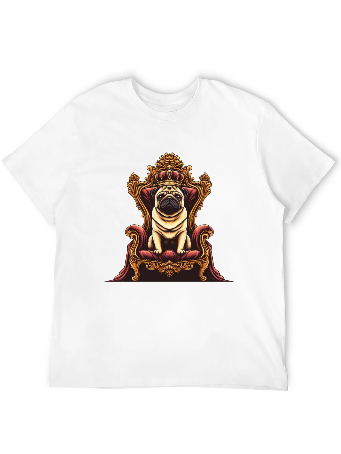 Pug King T-Shirt - Royal Pet Graphic Tee