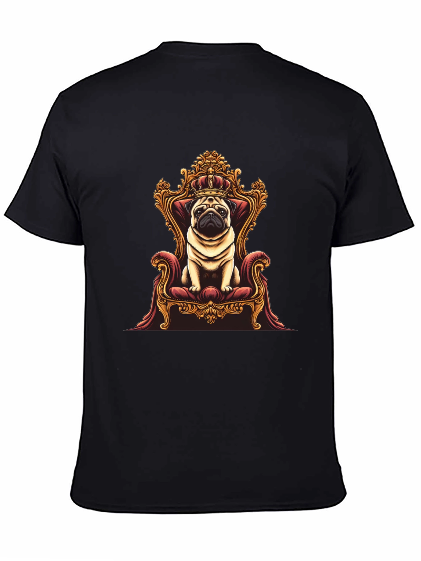 Pug King T-Shirt - Royal Pet Graphic Tee
