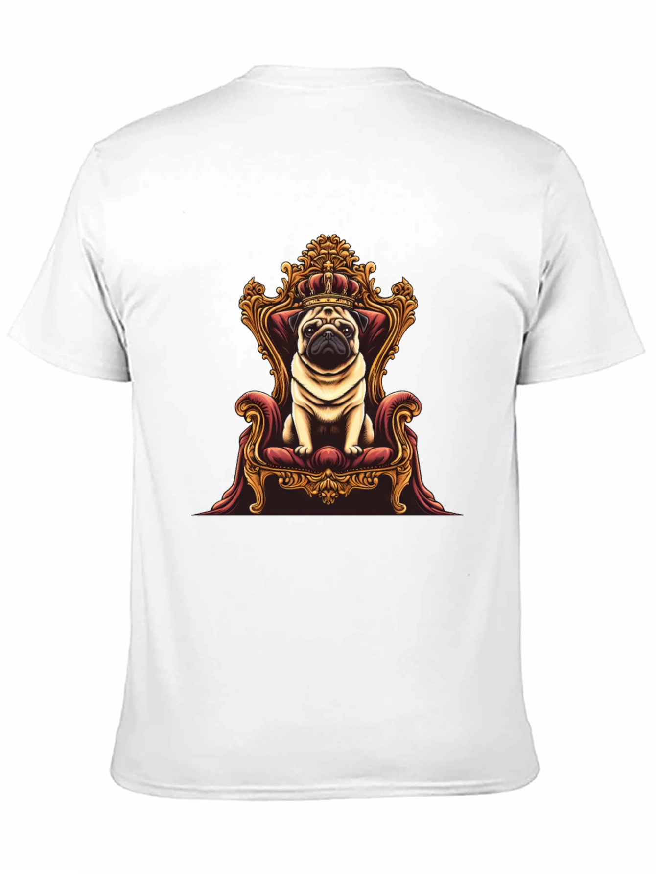 Pug King T-Shirt - Royal Pet Graphic Tee