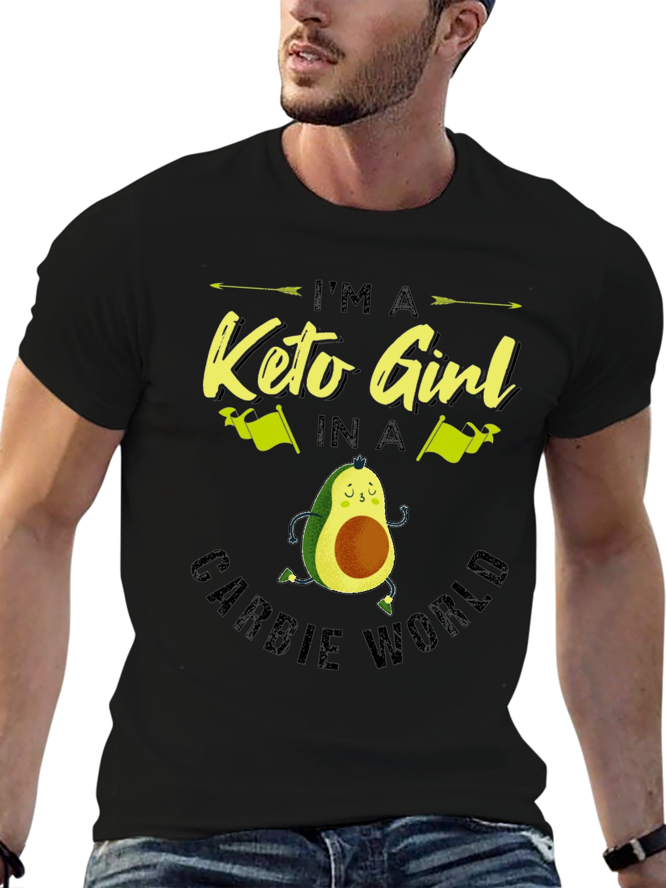 Keto Girl Avocado T-Shirt - Carb Conscious Style